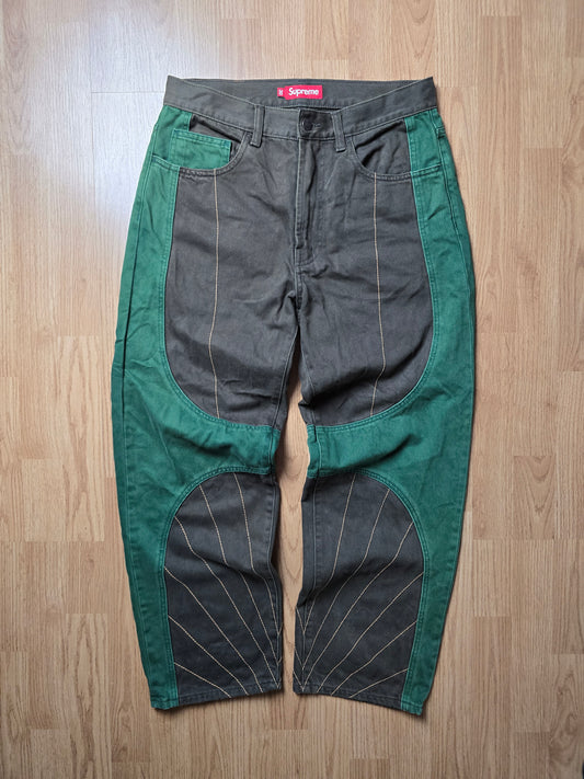 Supreme Radial Embroidered Loose Fit Jeans (32x30)