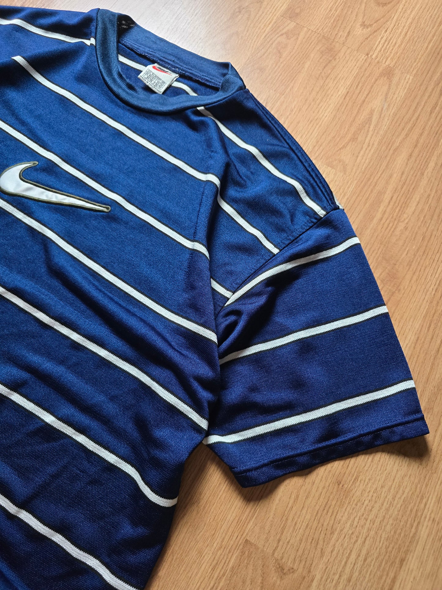 90s Nike Striped Sports Jersey (XL)