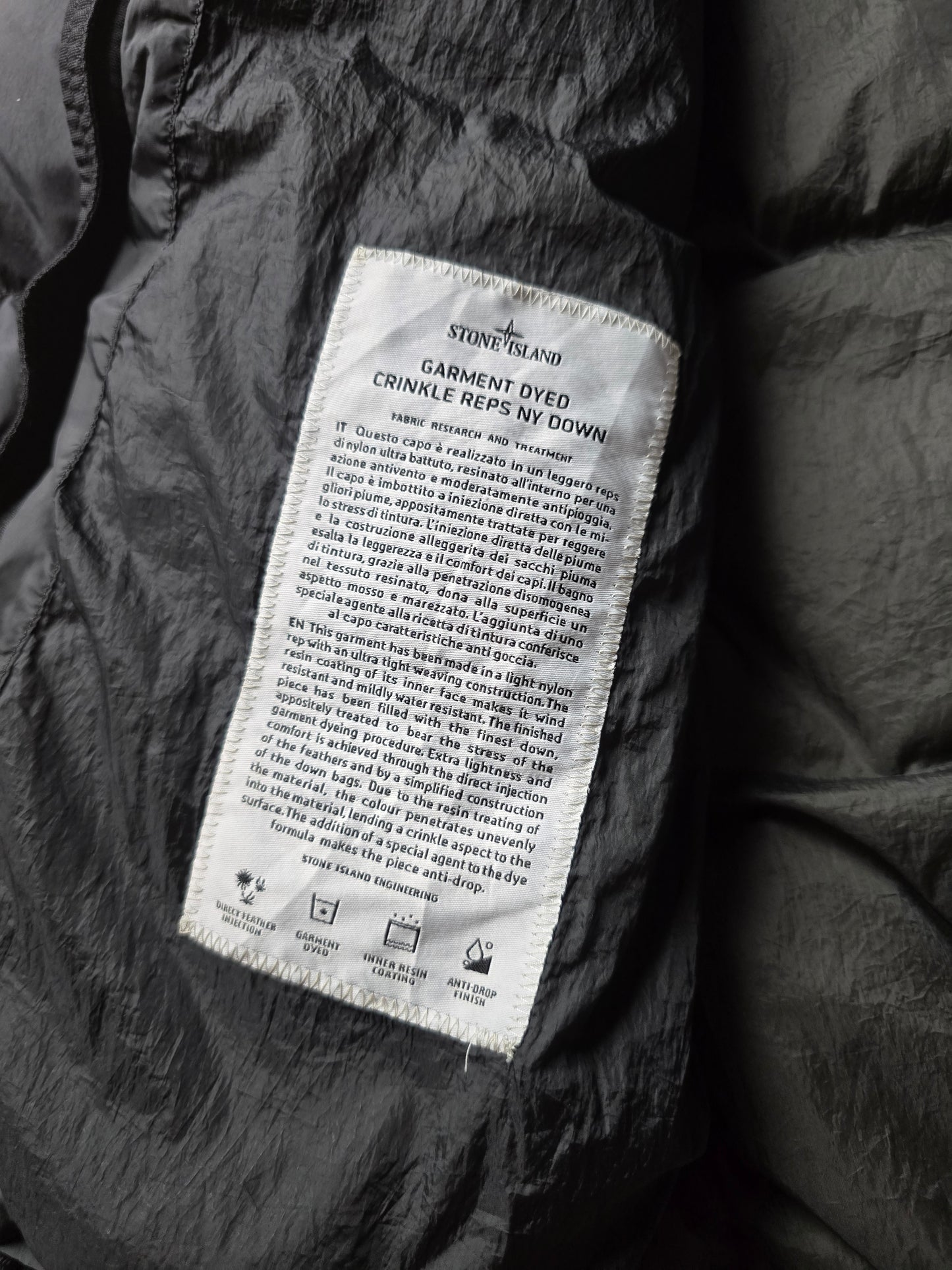 Stone Island Crinkle Reps NY Down Puffer Jacket (M)