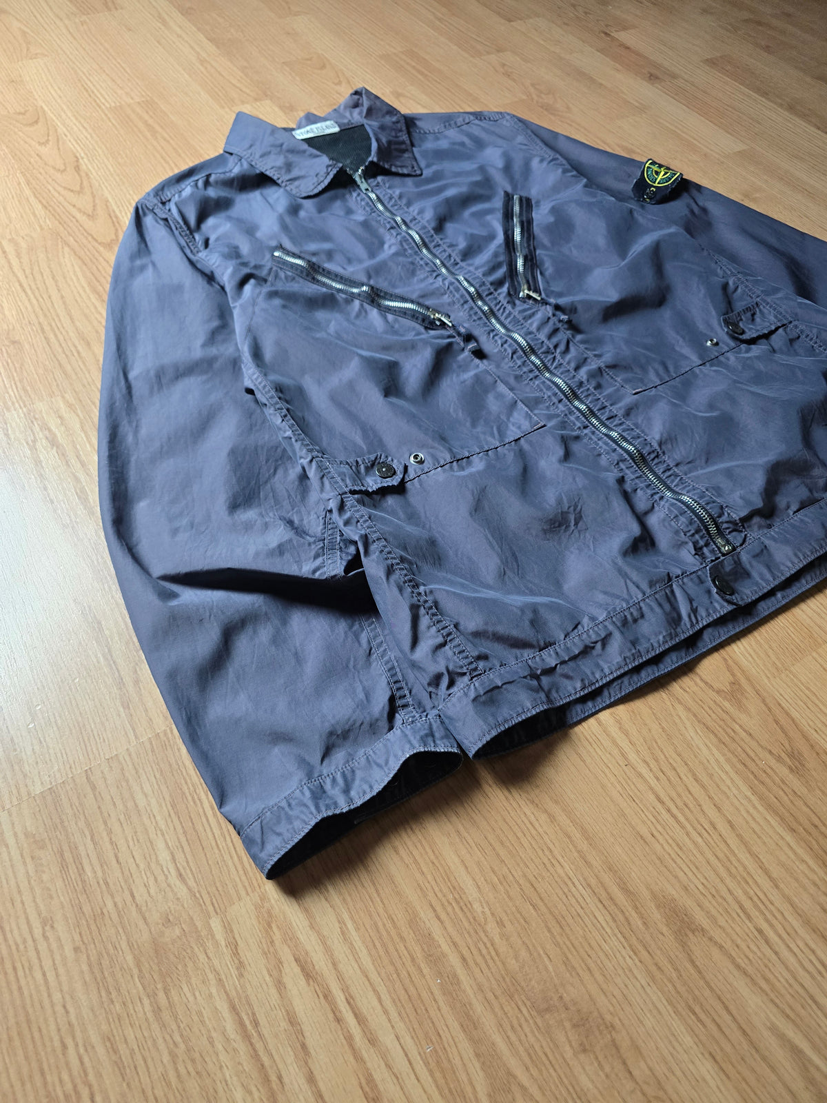 Vintage Stone Island Resined Cotton-Nylon Utility Overshirt (XL/2XL)