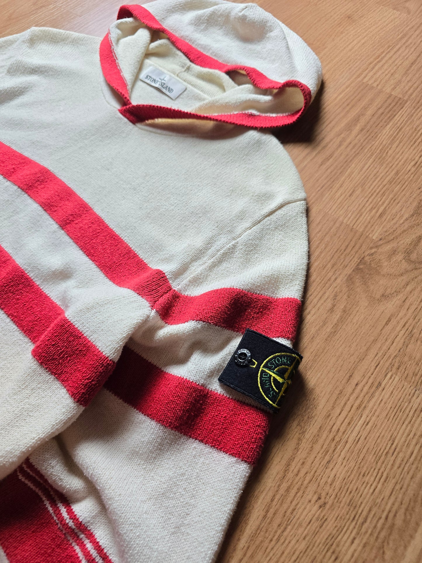 SS14 Stone Island Striped Knitted Cotton Hoodie (M)