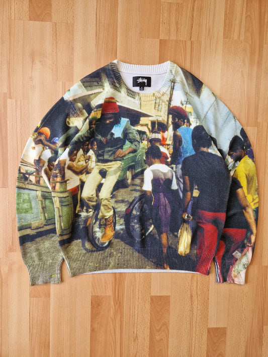 RARE Stussy Peter Tosh Print Sweater 'Multicolour' (M)