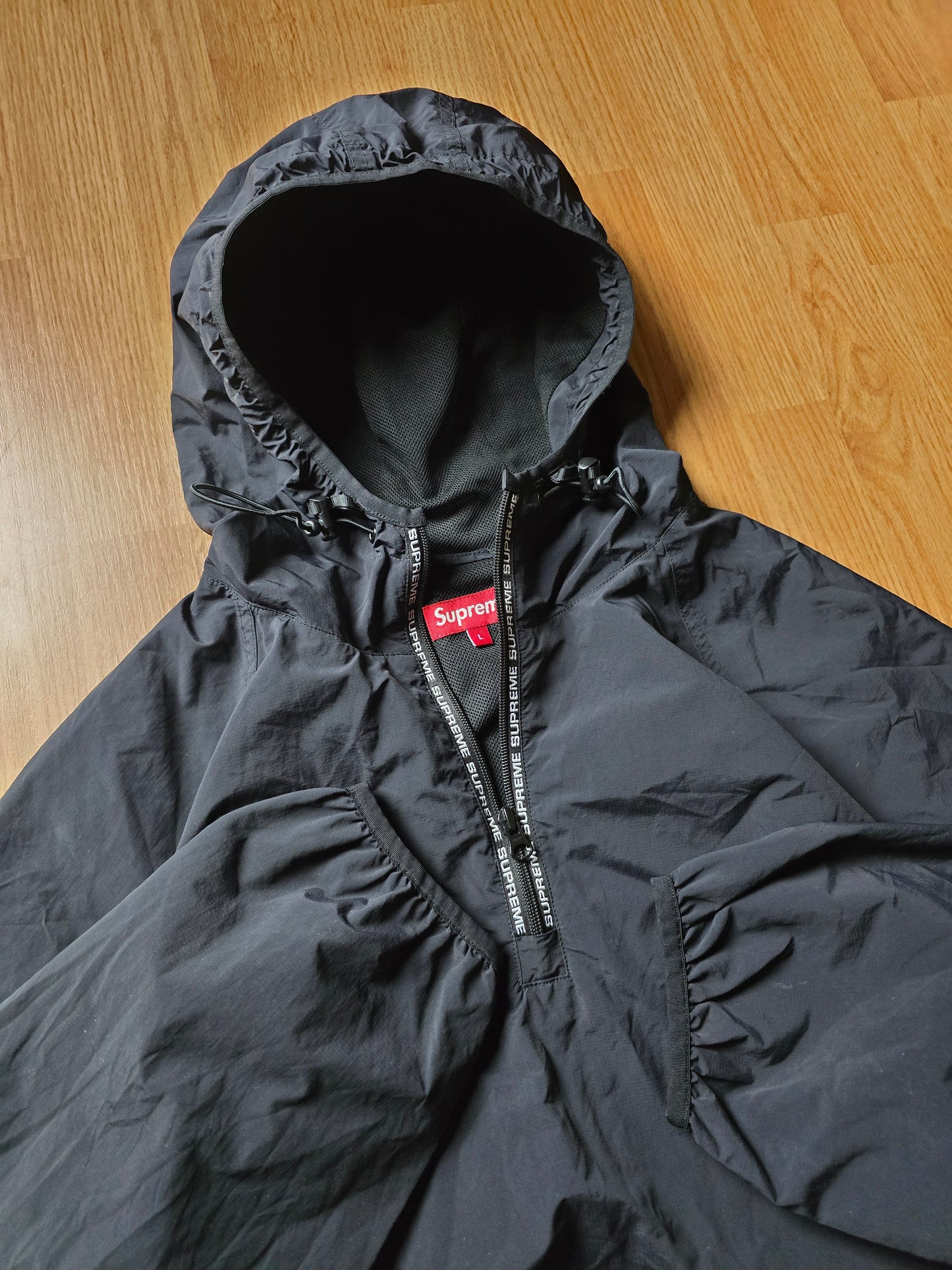 Supreme Nylon Ripstop Reflective Hooded Pullover Jacket (L)