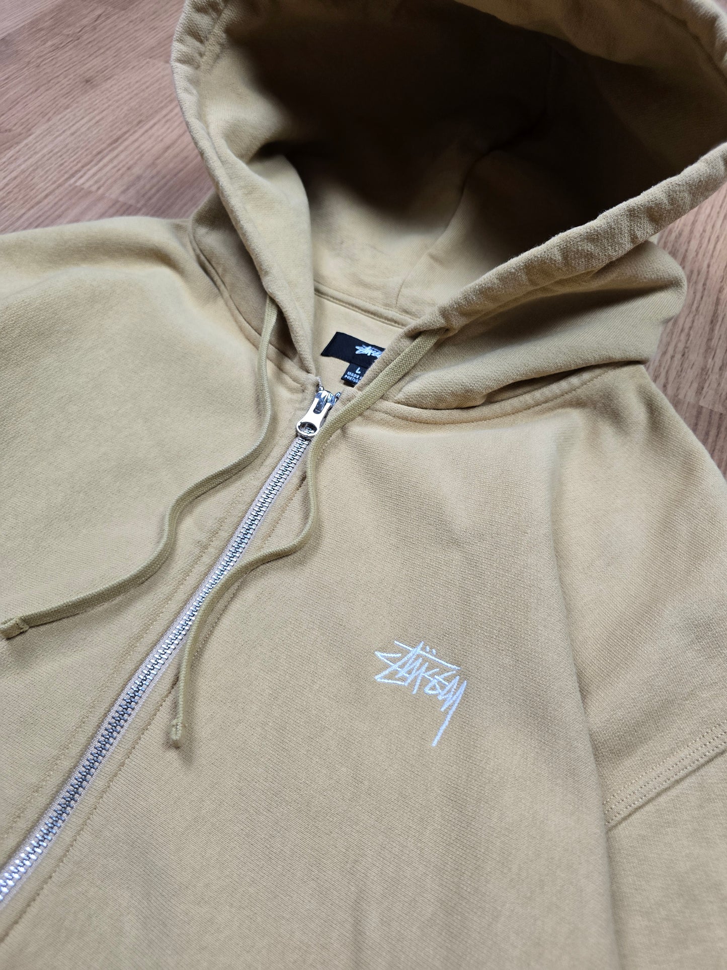 Stussy Stock Logo Zip Hoodie (L)