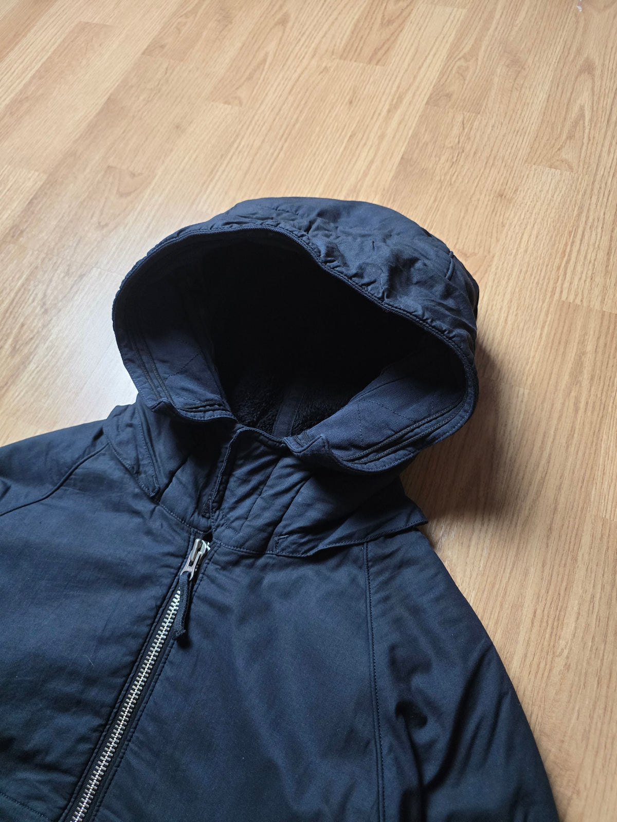 Stone Island Flaace Lined Mussola Gommata Hooded Bomber Jacket (M)