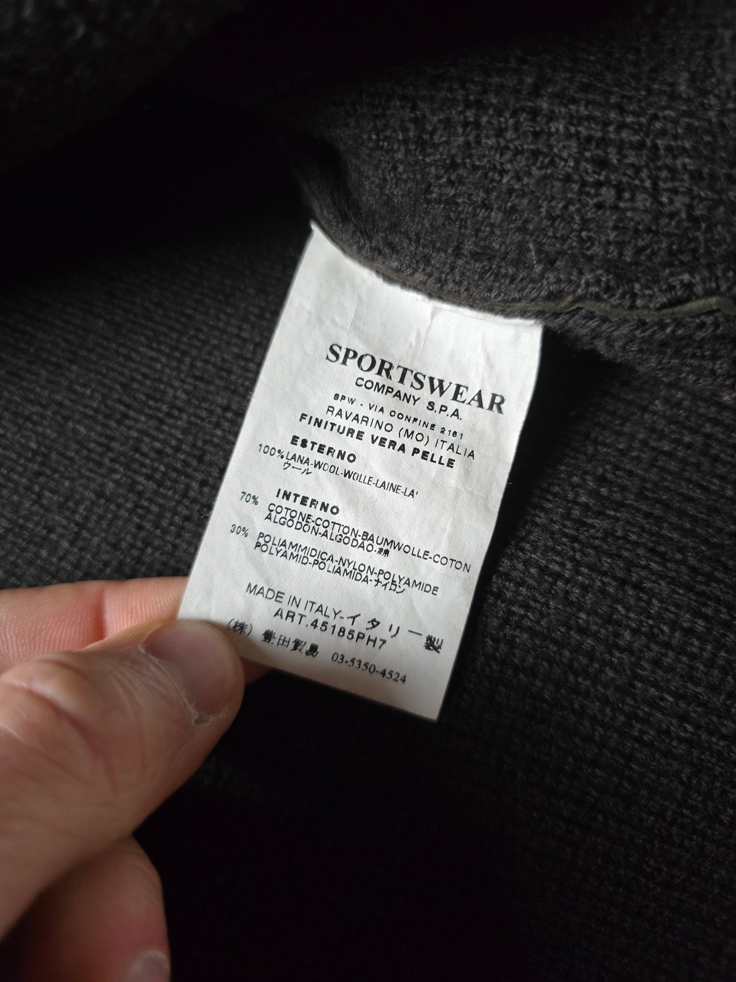 C.P. Company AW06 Leather & Wool Hybrid Jacket (M)