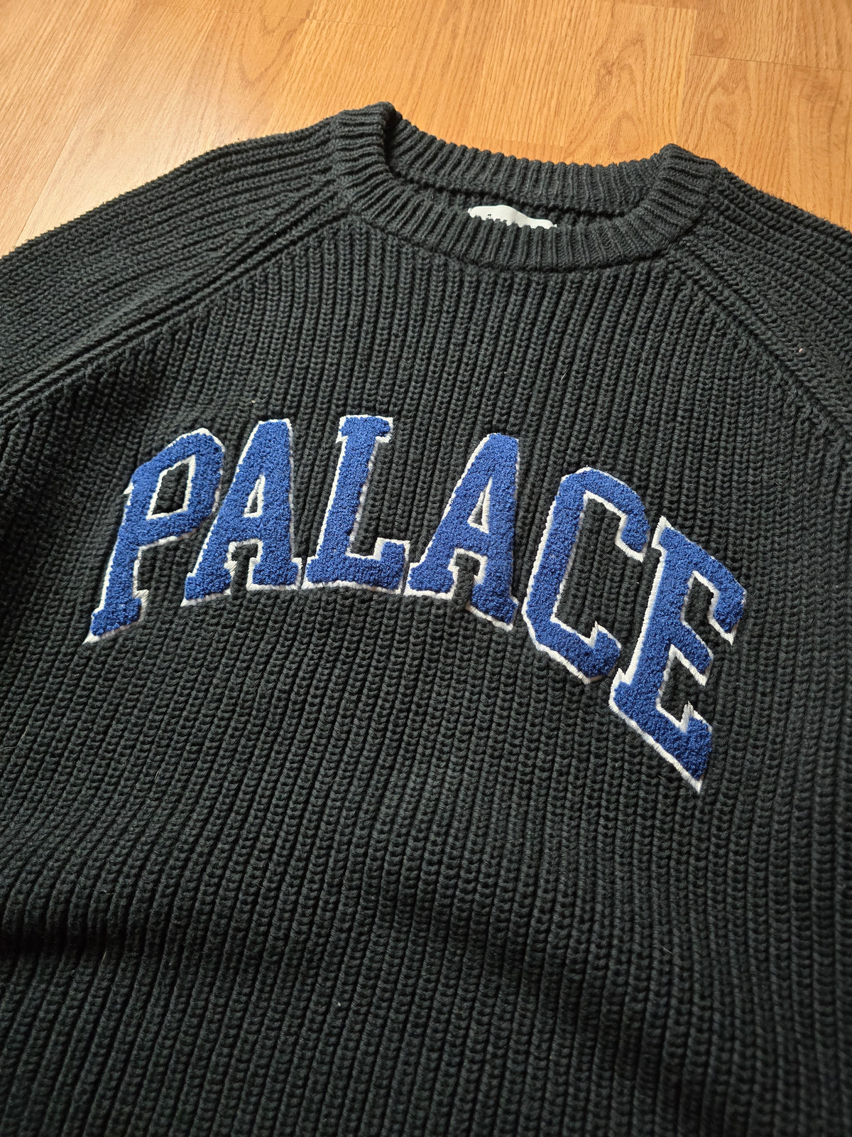 Palace 'Collegiate Knit' Fisherman Style Sweater (XL)