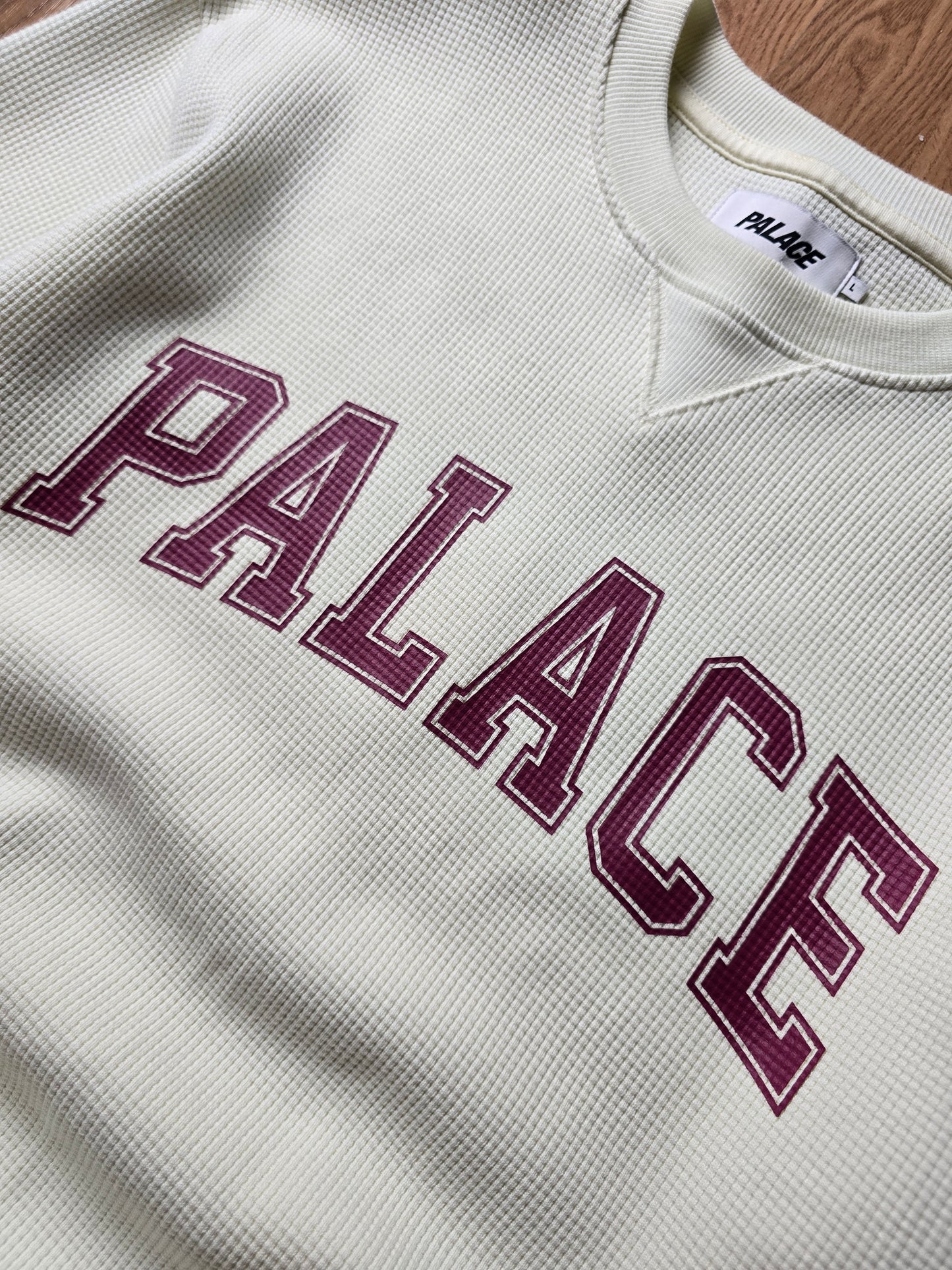 Palace Waffle Longsleeve Spellout Top (L)