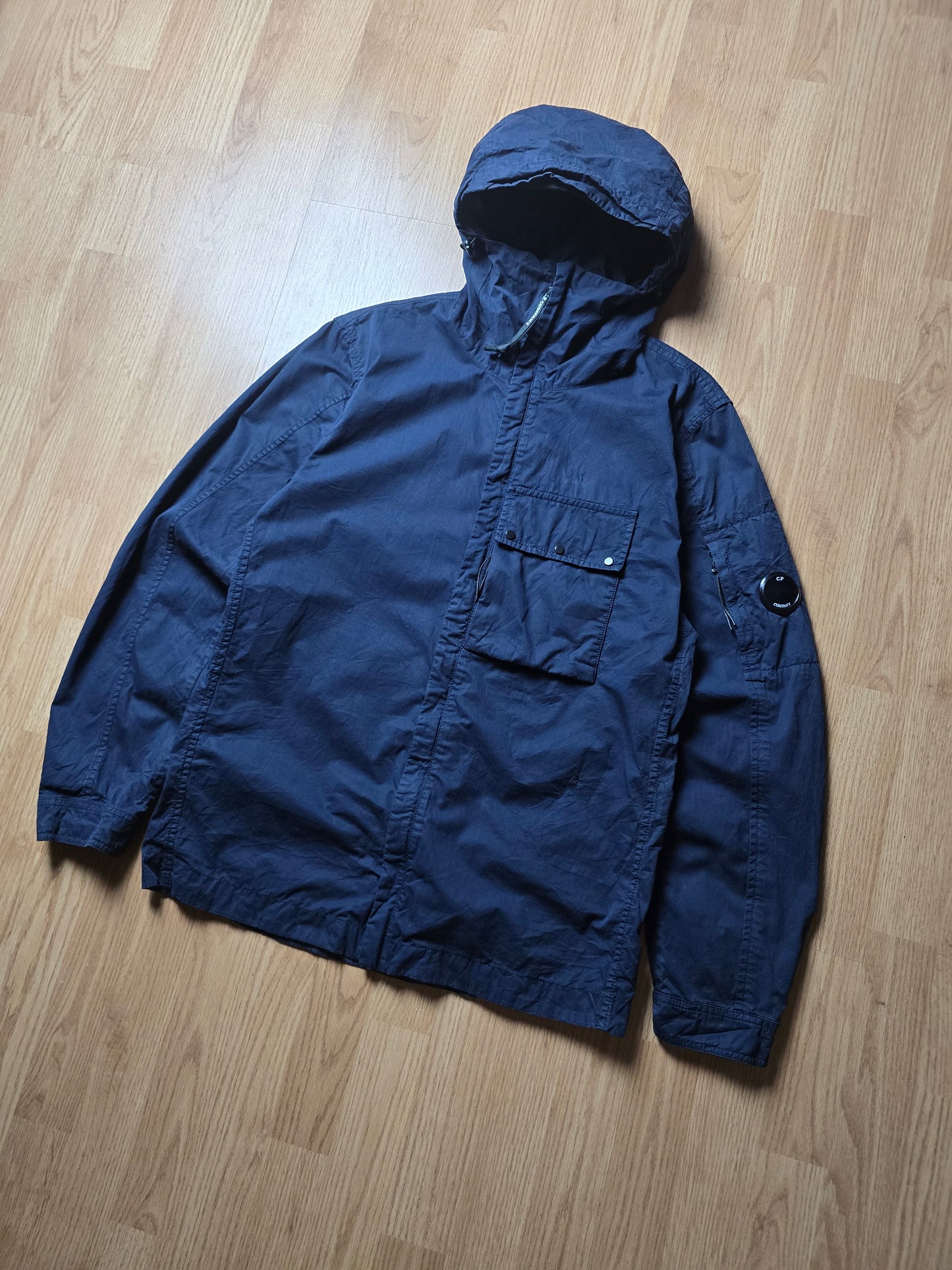 C.P. Company Hooded Gabardine Arm Lens Zip Shirt Jacket (M/L)