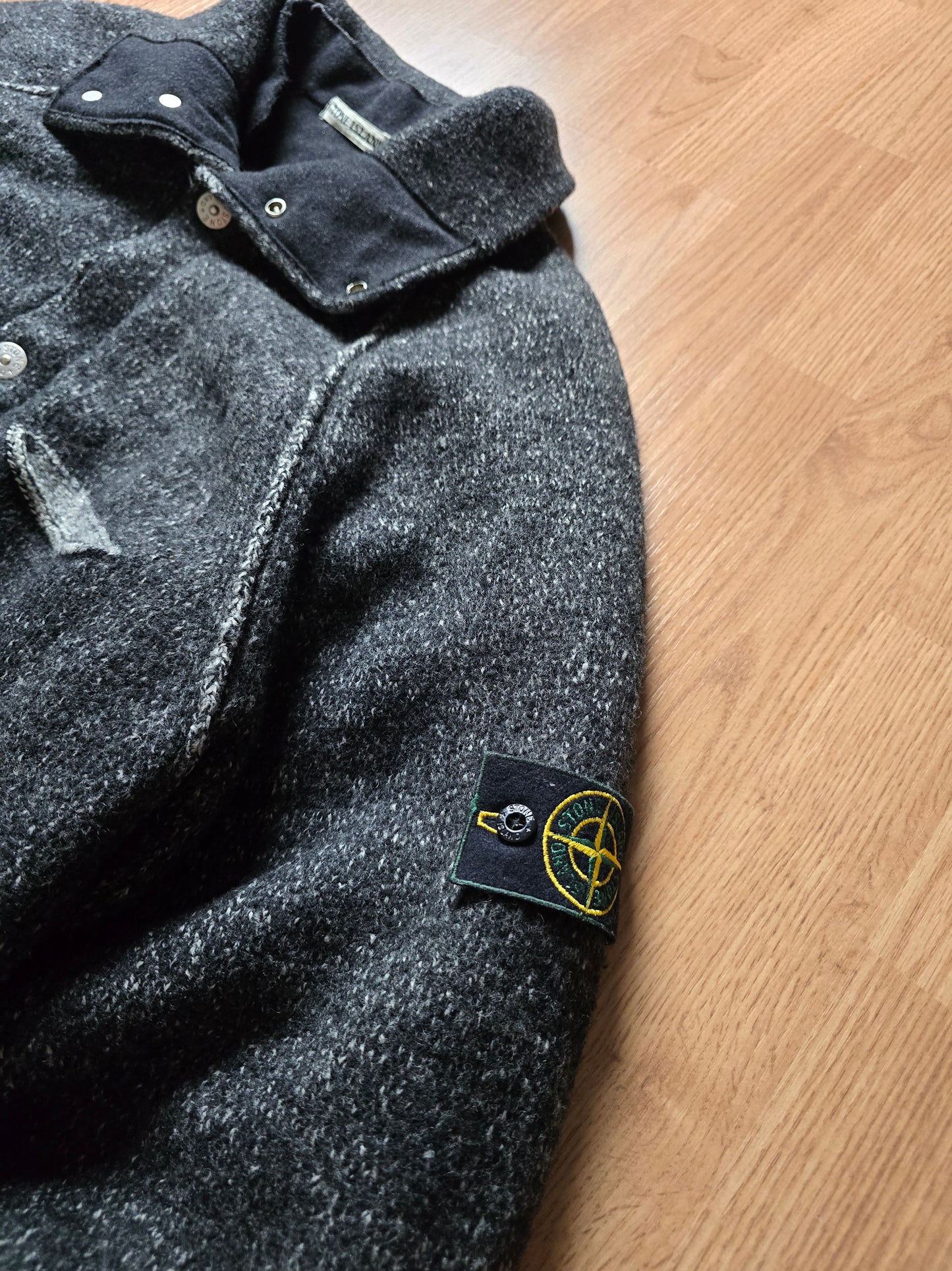 RARE Stone Island AW99 Heavyweight Wool Coat With Removable Dutch Rope Liner (XL)