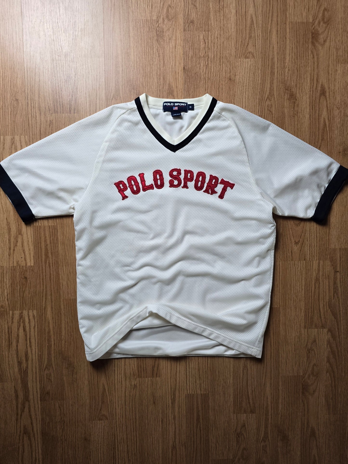 Vintage 90s Ralph Lauren Polo Sport Mesh Baseball Jersey (S/M)