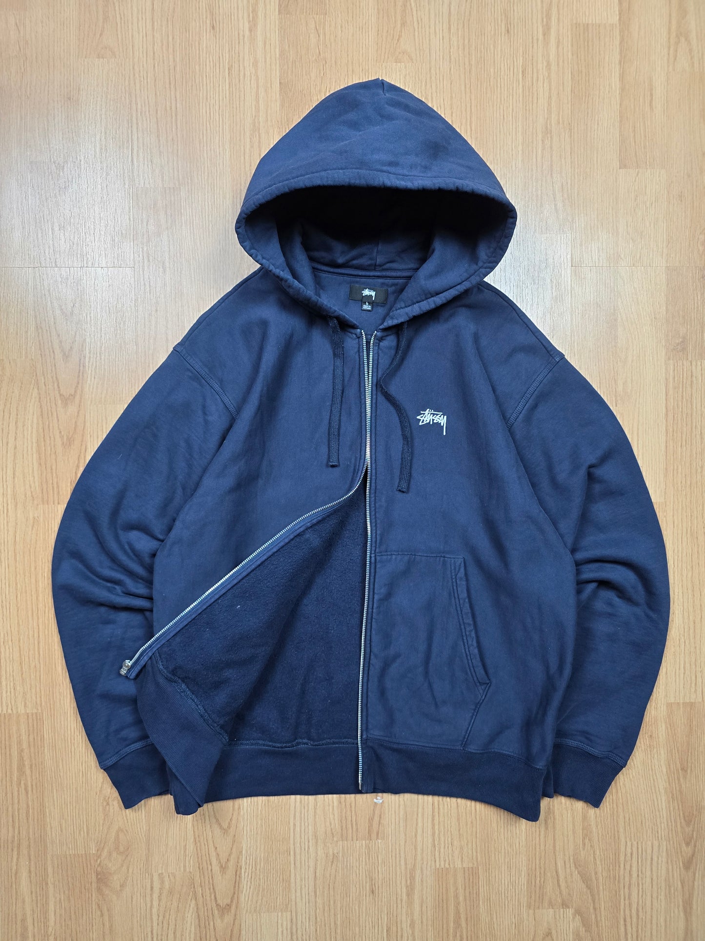 Stussy Stock Logo Zip Hoodie (L)