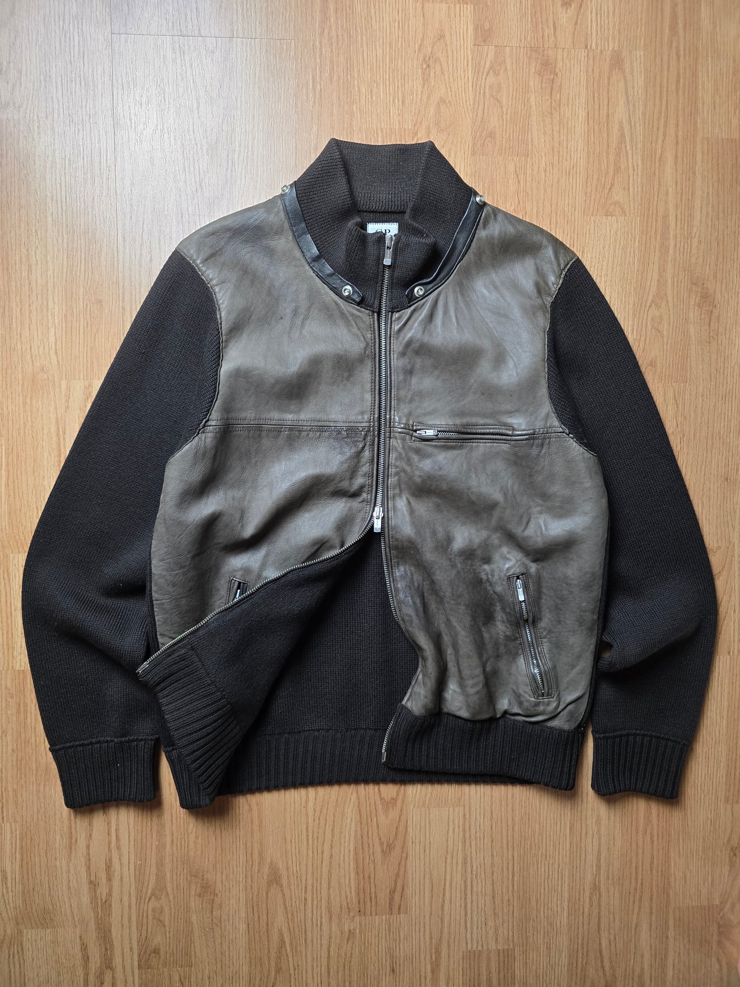 C.P. Company AW06 Leather & Wool Hybrid Jacket (M)
