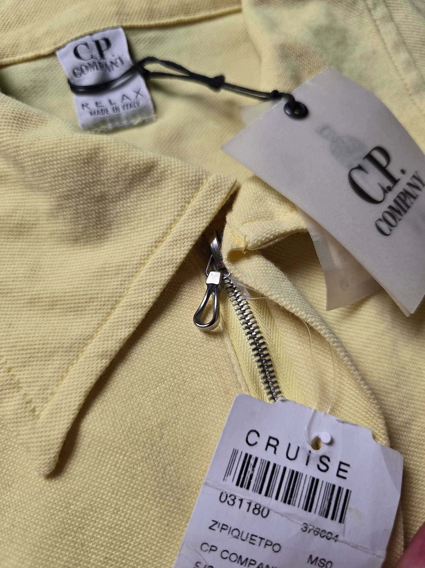 C.P. Company SS00 Cotton & Nylon Zip Polo Shirt (M)