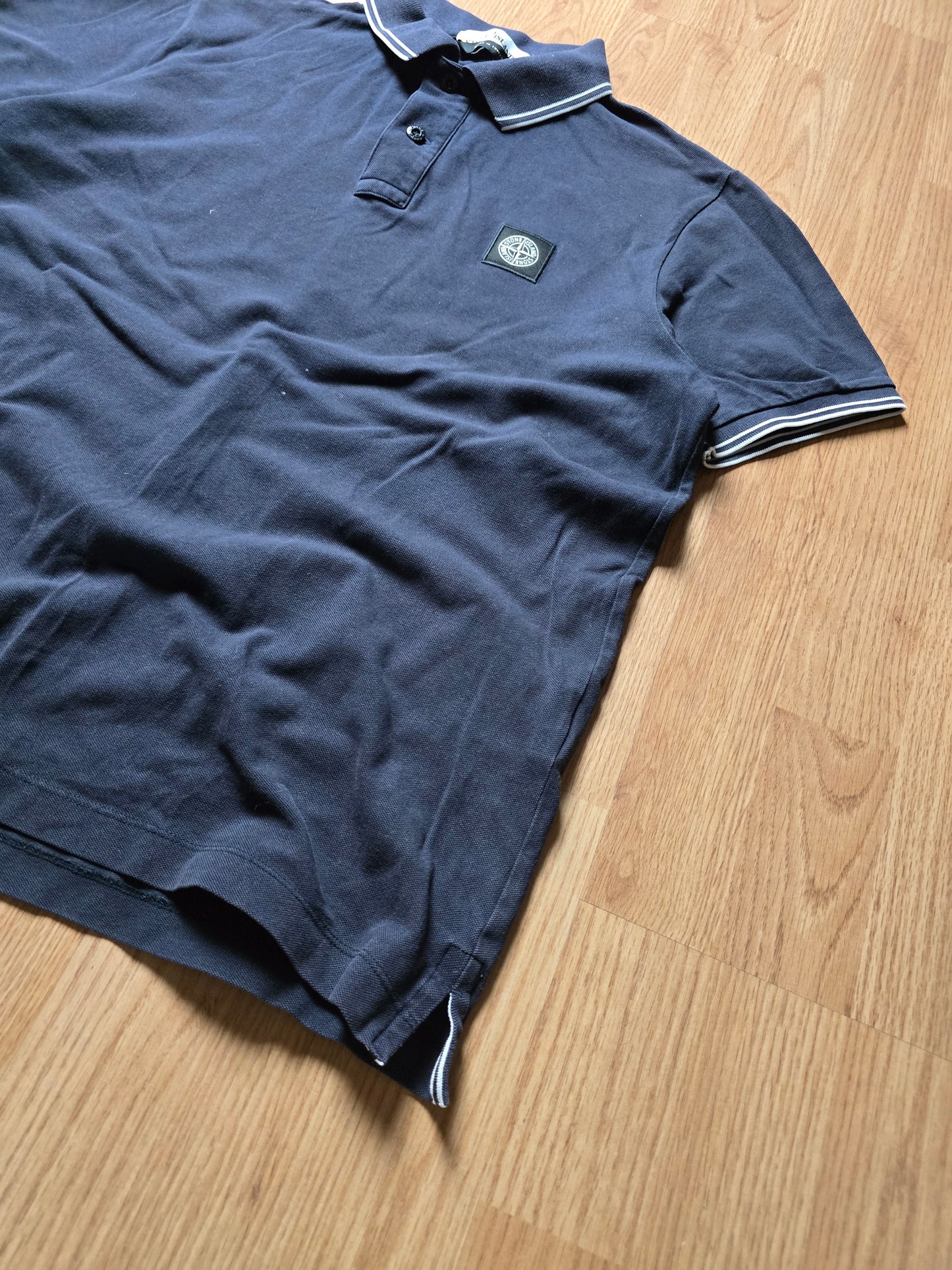 Stone Island Slim Fit Compass Patch Polo Shirt (M)