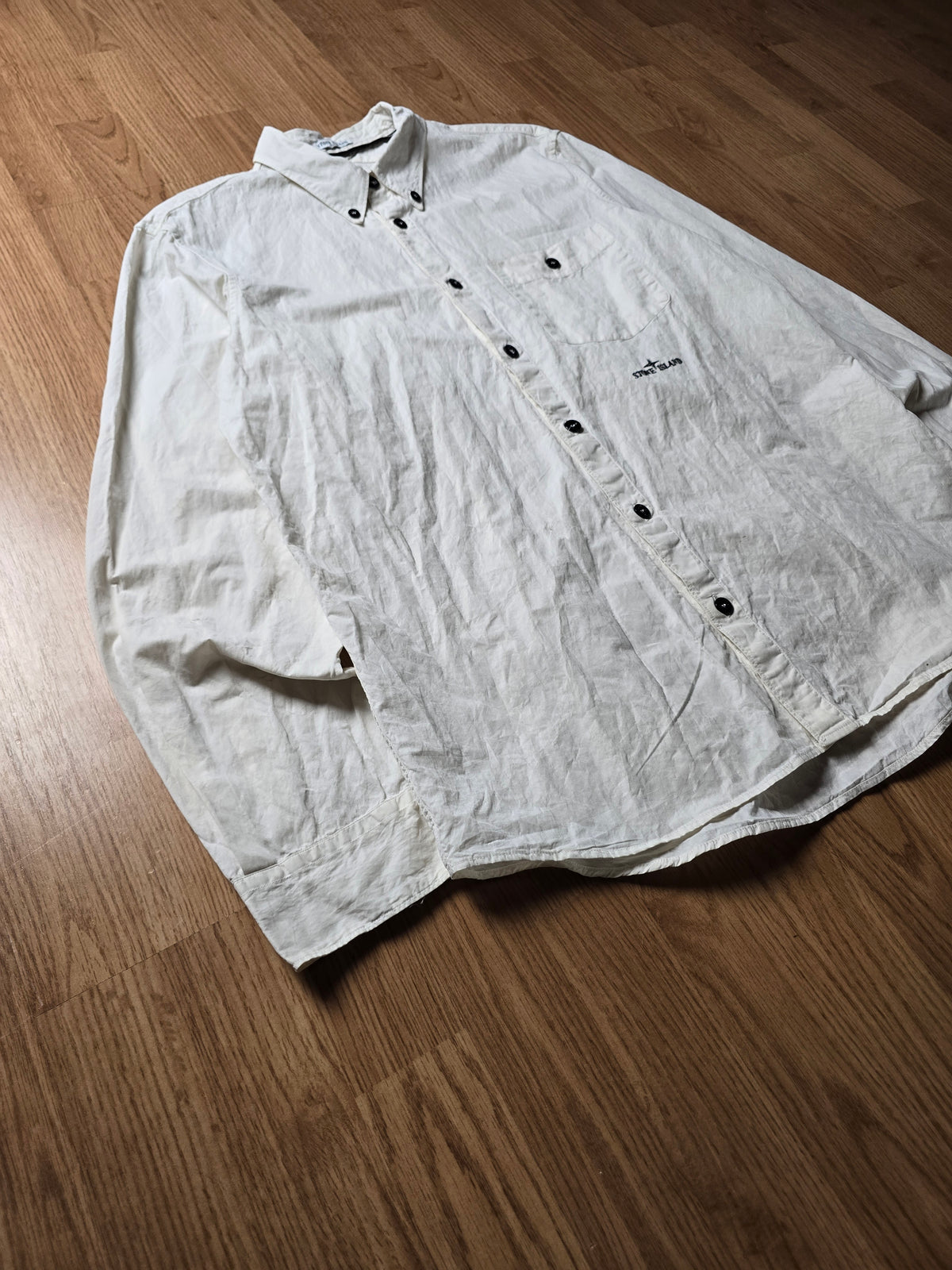 Vintage Stone Island Embroidered Cotton blend LS Shirt (L)