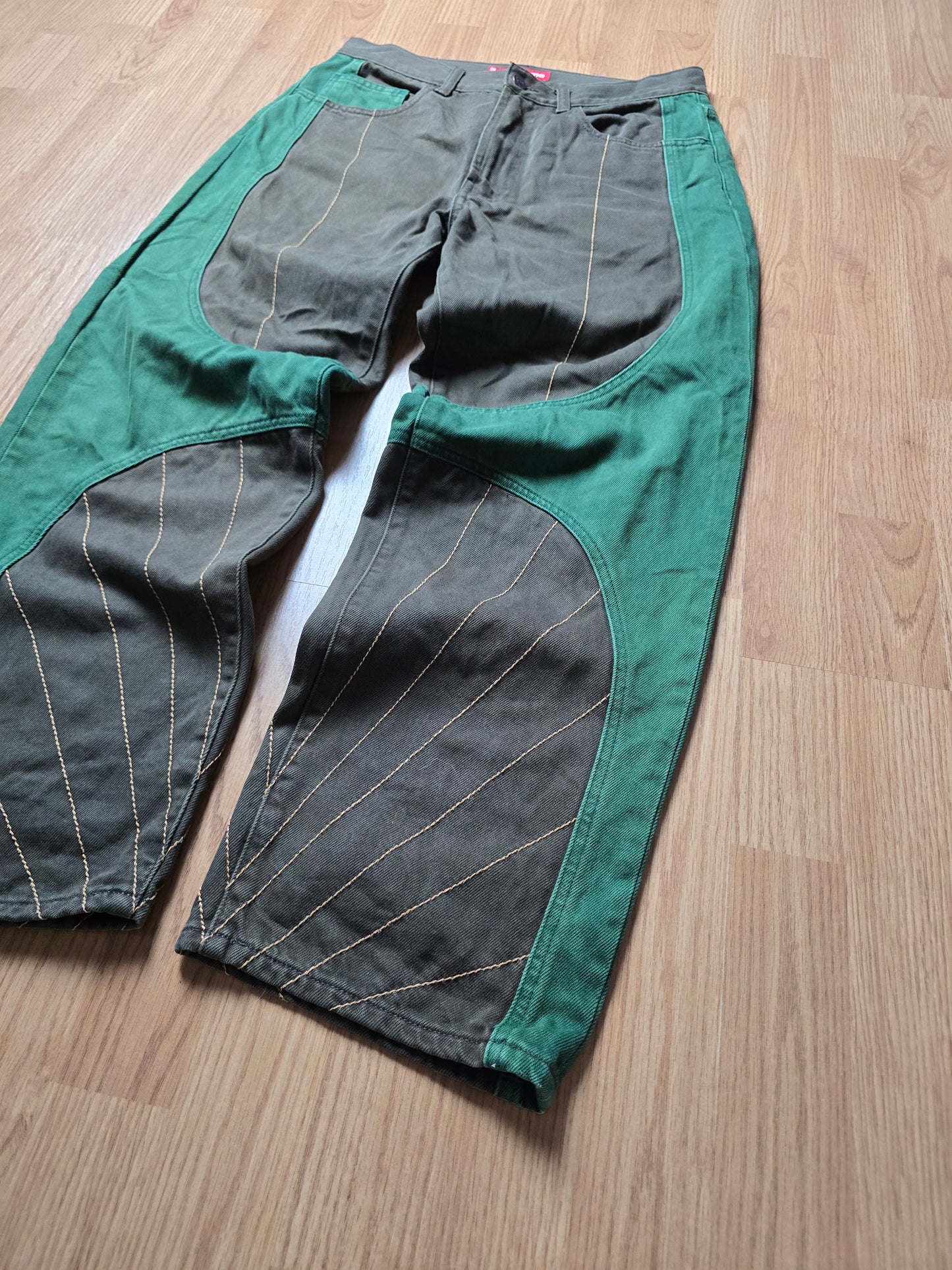 Supreme Radial Embroidered Loose Fit Jeans (32x30)