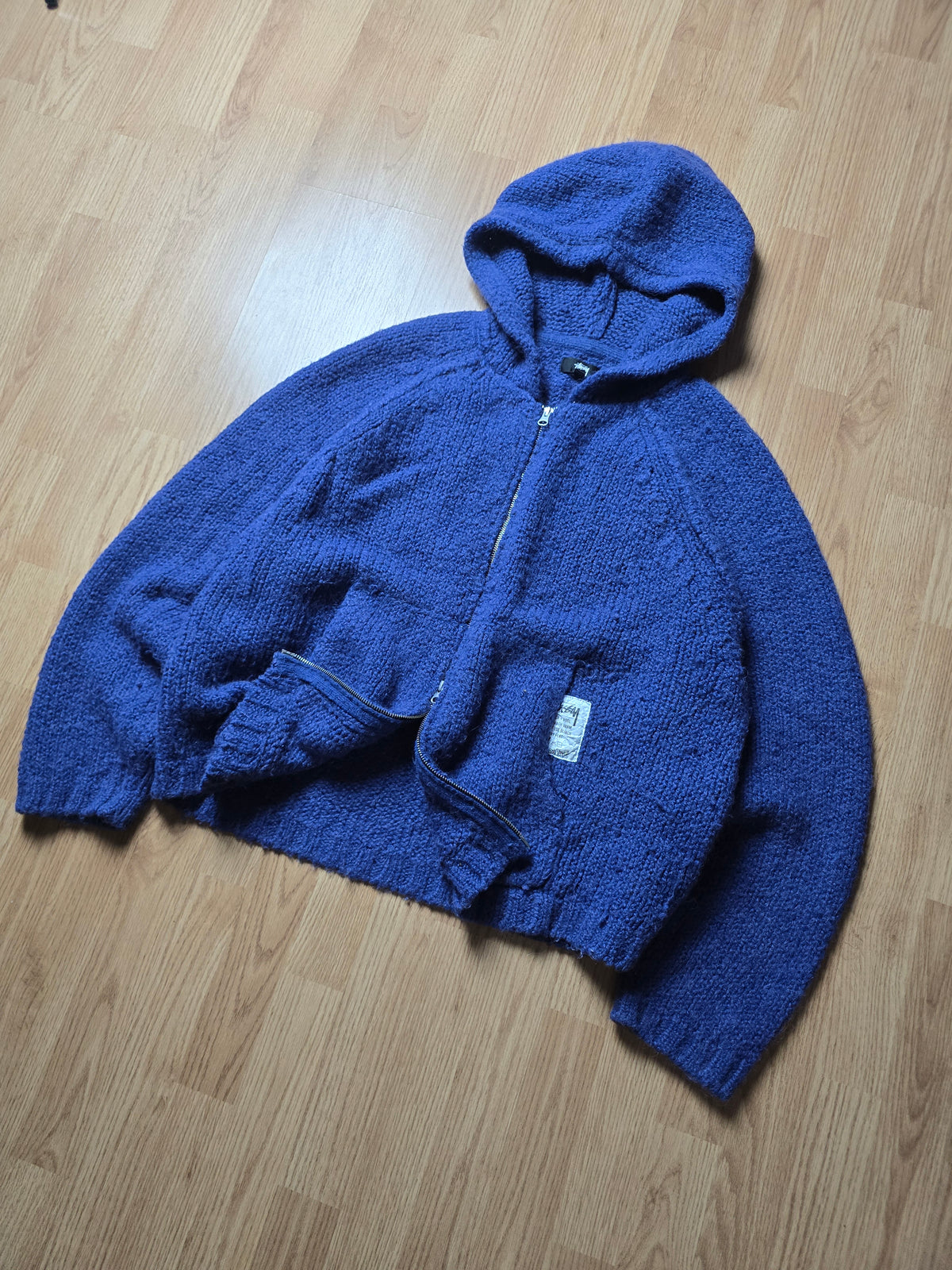 Stussy Heavyweight 'Chunky' Wool & Alpaca Knit Hoodie (XL)