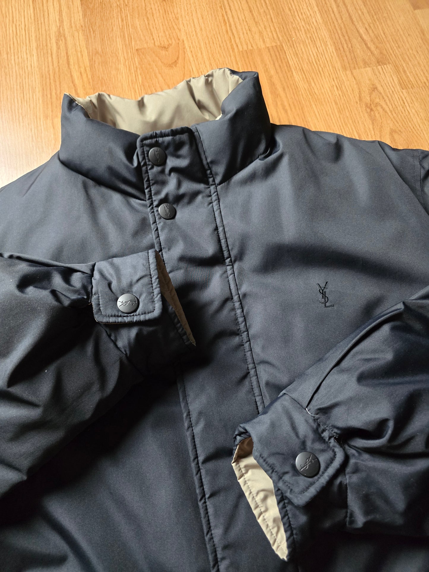 Vintage YSL Reversible Down Puffer Jacket (L)