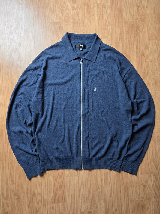 Stussy Lightweight Long Sleeve Zip Polo (M)