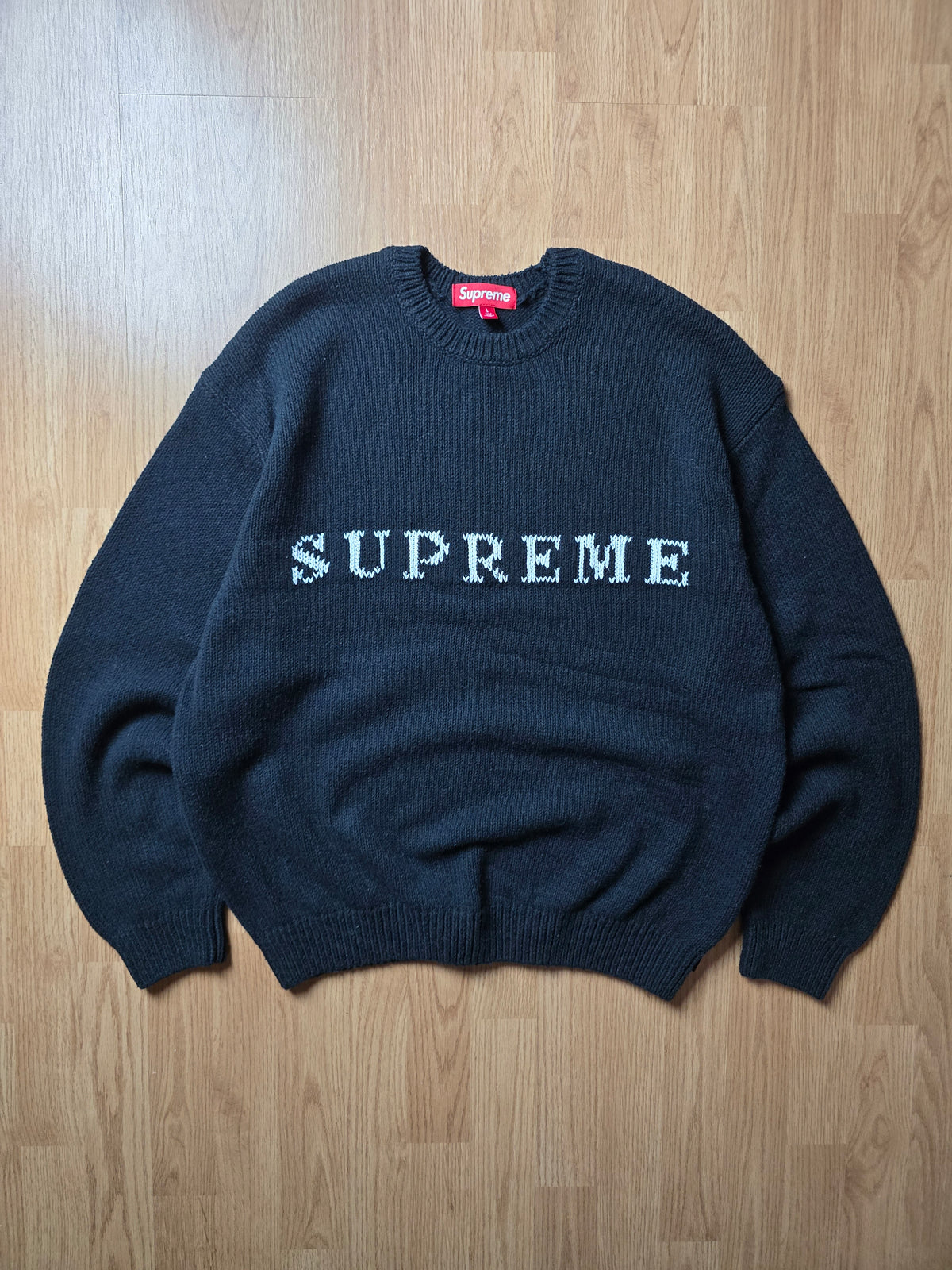 Supreme SS25 Contrast Logo Knit Sweater (L)