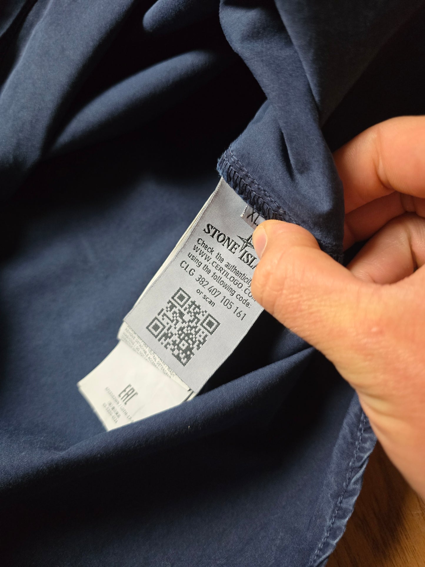 Stone Island Garment Dyed Cotton Zip Overshirt (L/XL)