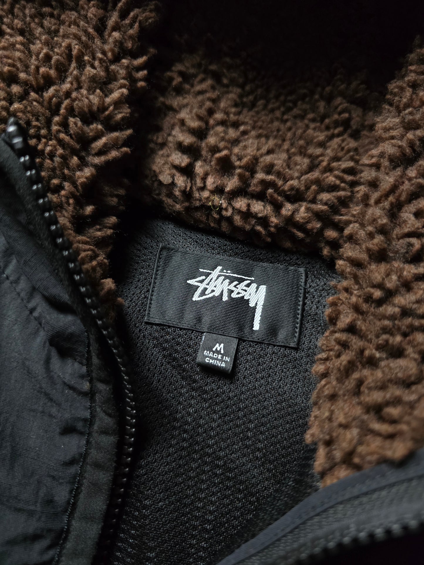 Stussy Sherpa Panelled Hooded Jacket (M)