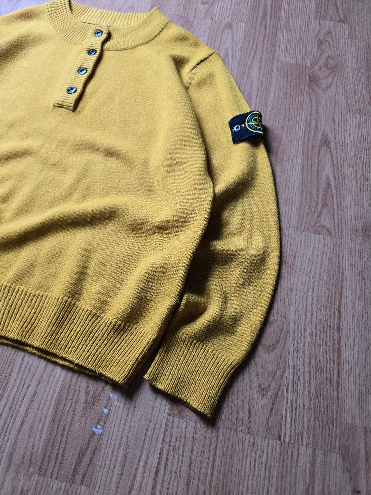 Vintage Stone Island 1/4 Button Knit Sweater (M)