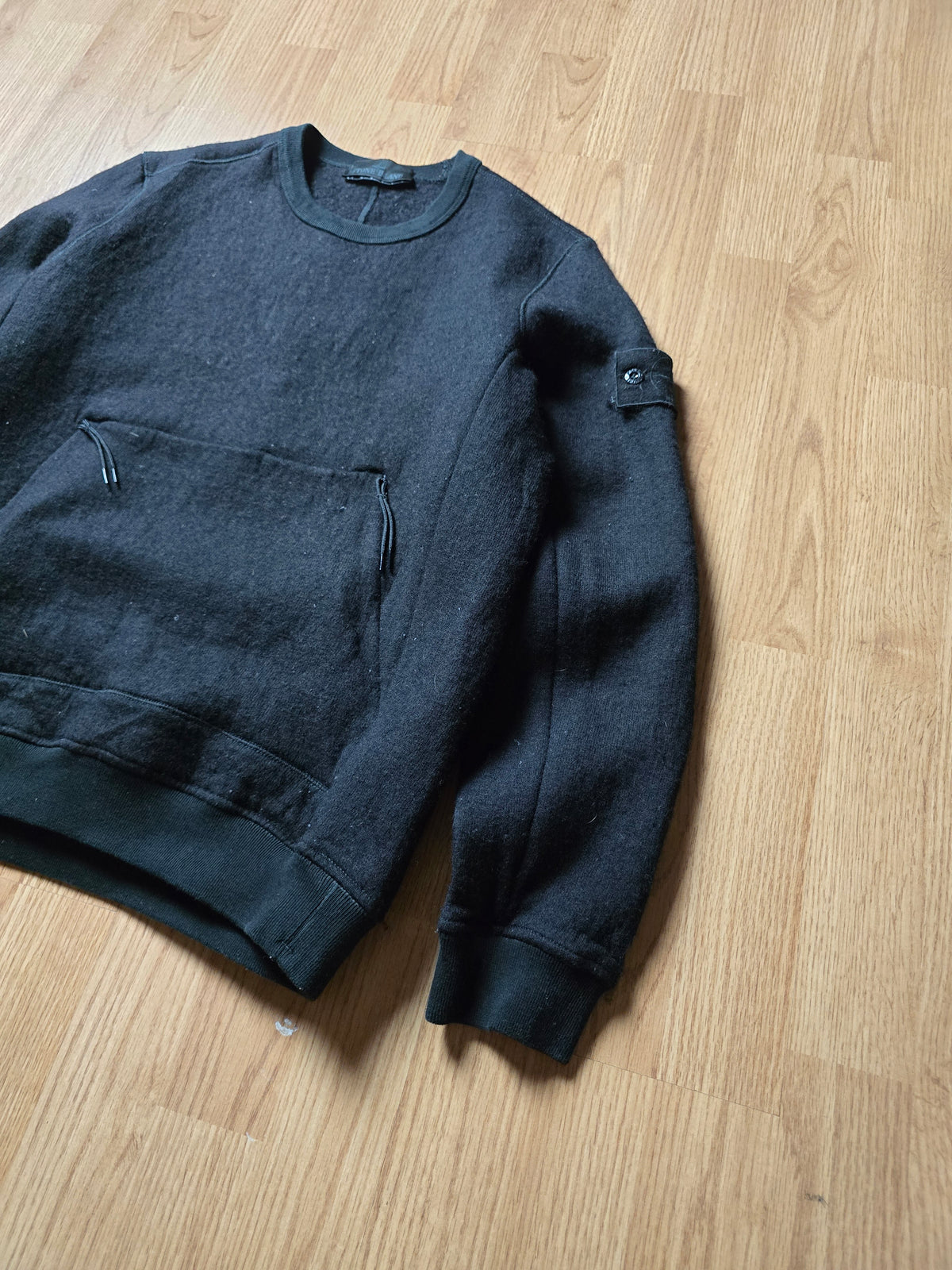 Stone Island Ghost Piece Wool Jersey Sweatshirt (S)