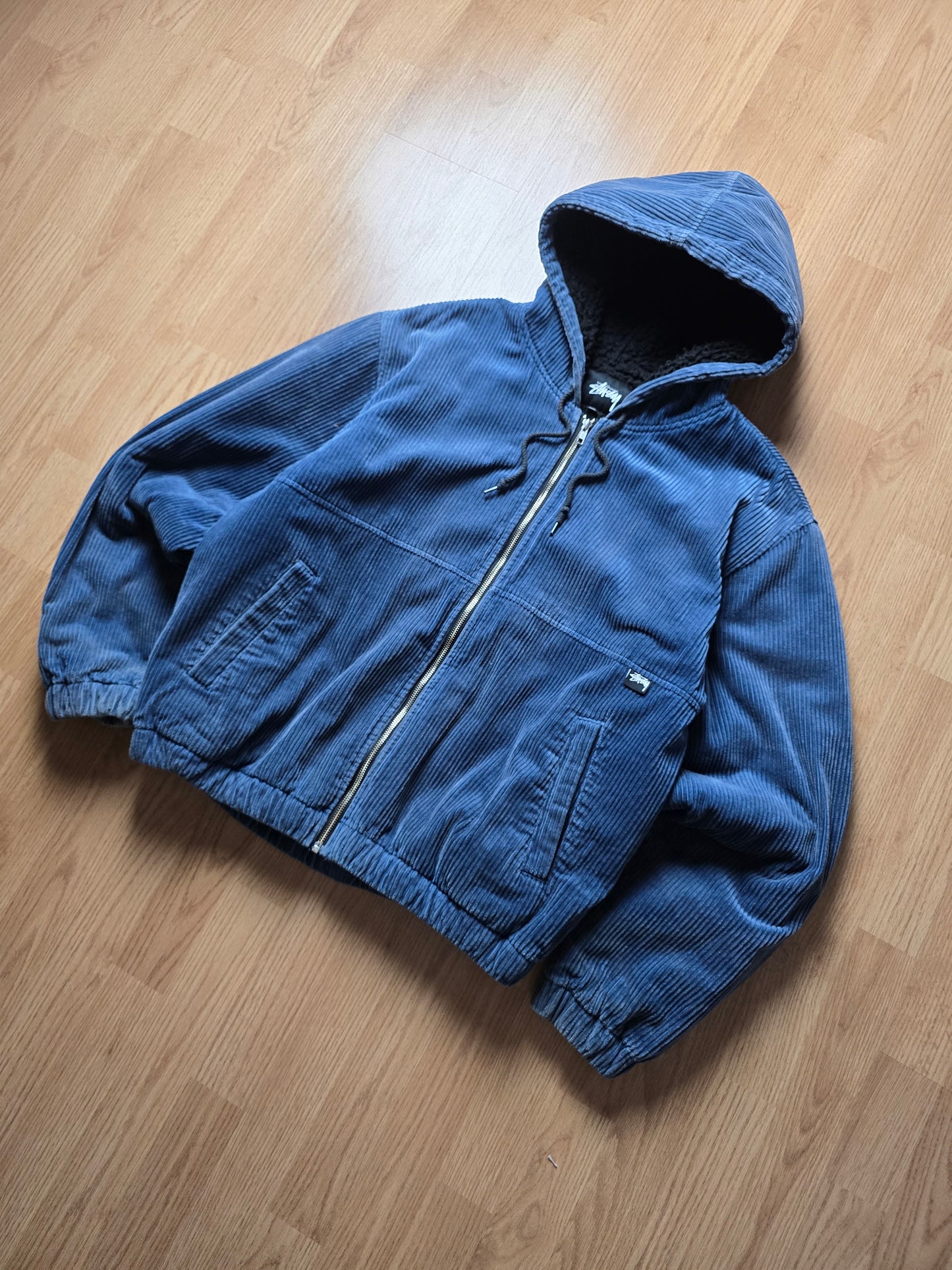 Stussy 'Wide Wale' Sherpa Lined Cord Work Jacket (L)