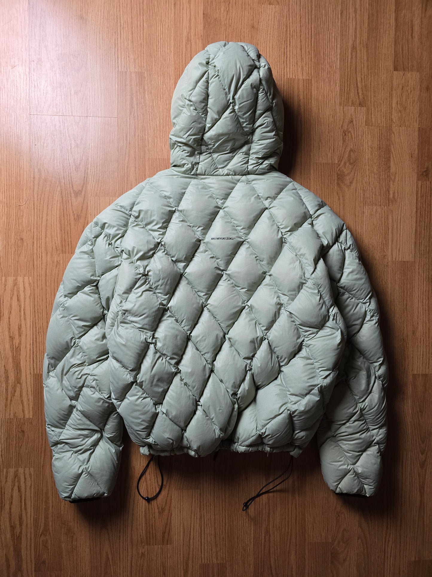 MKI Miyuki Zoku Diamond Shell-Down Hooded Bubble Puffer Jacket (M/L)