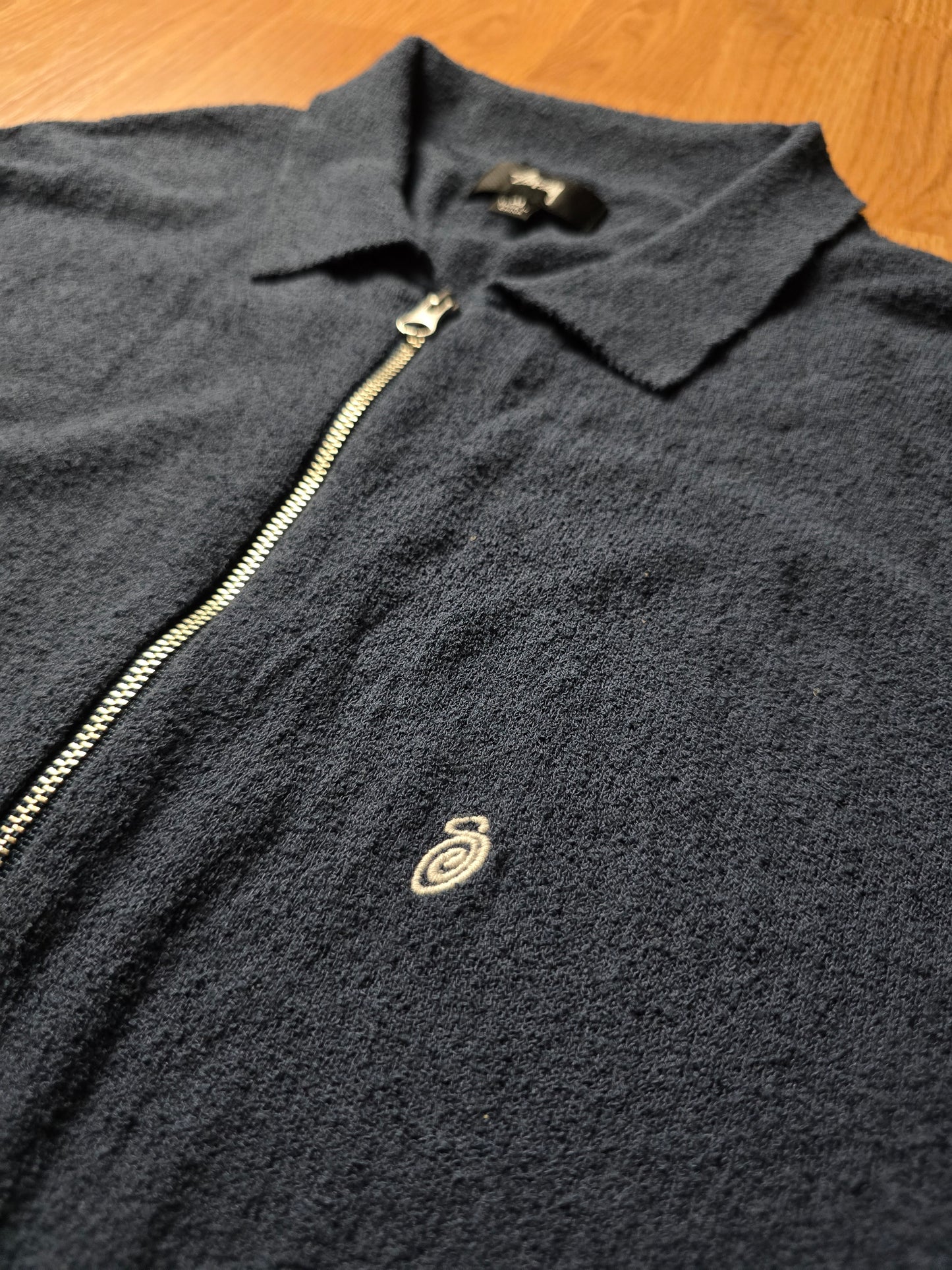 Stussy Lightweight Long Sleeve Zip Polo (M)