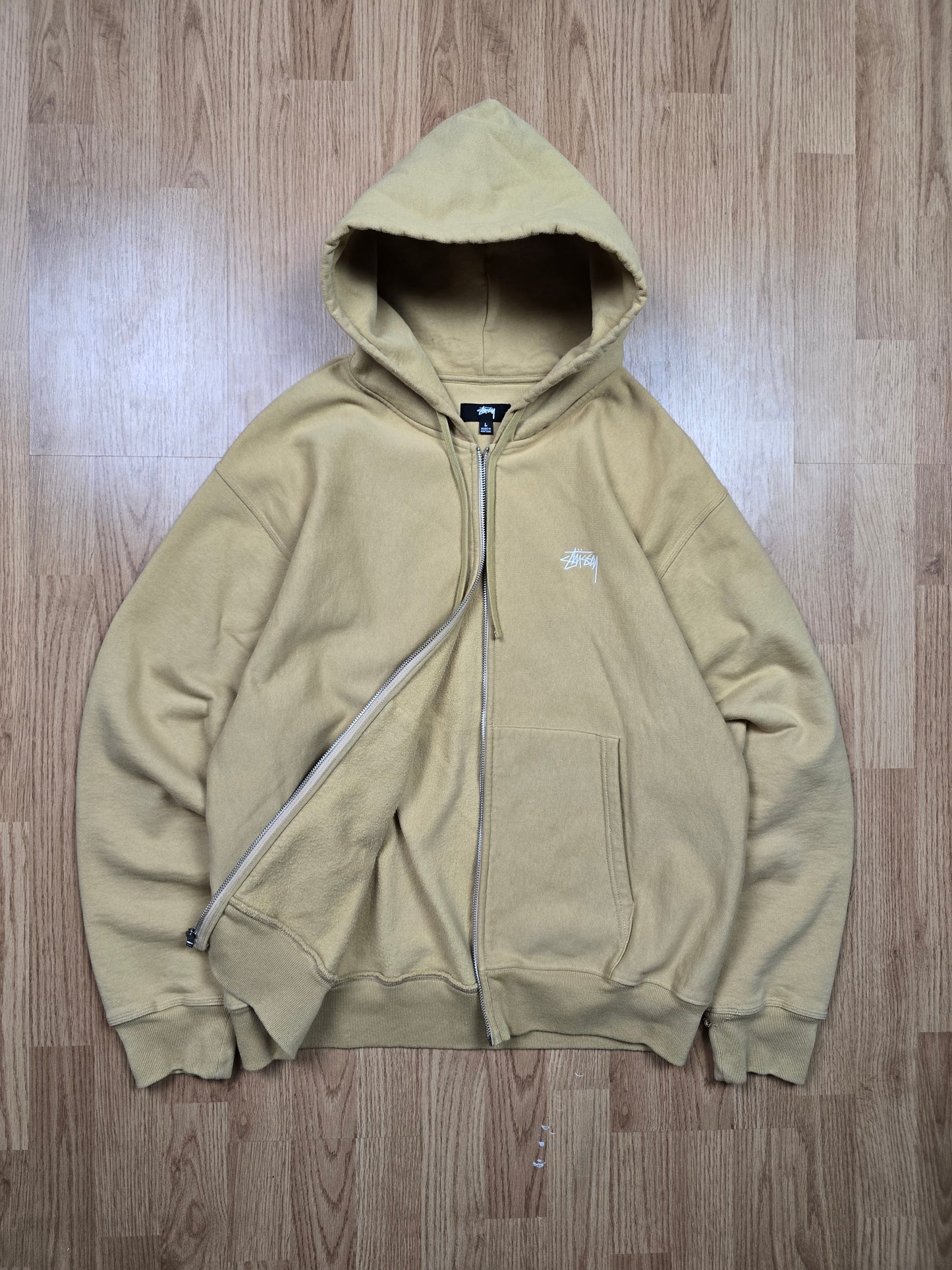 Stussy Stock Logo Zip Hoodie (L)