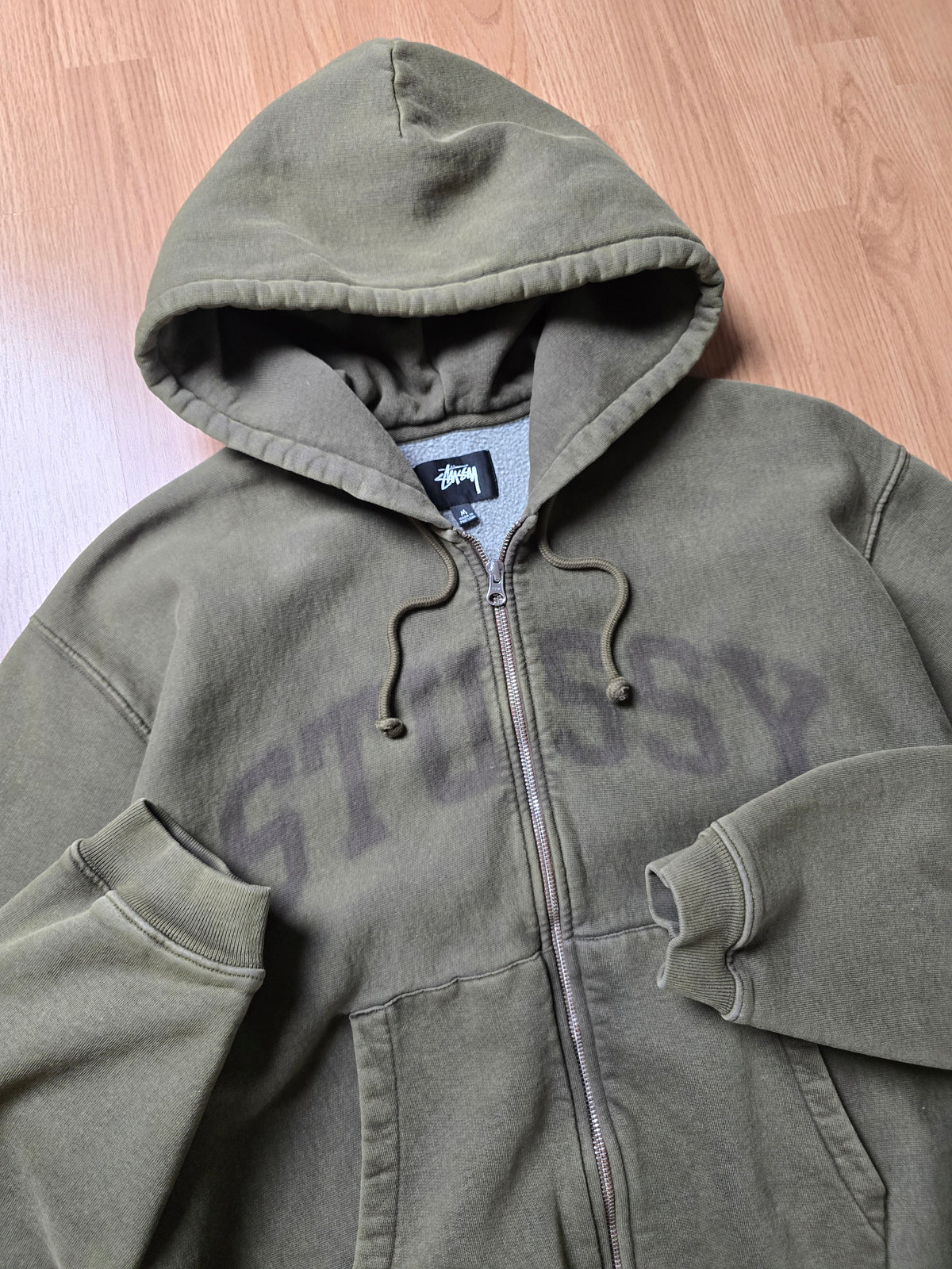 Stussy Faded Graphic Zip Hoodie (M)