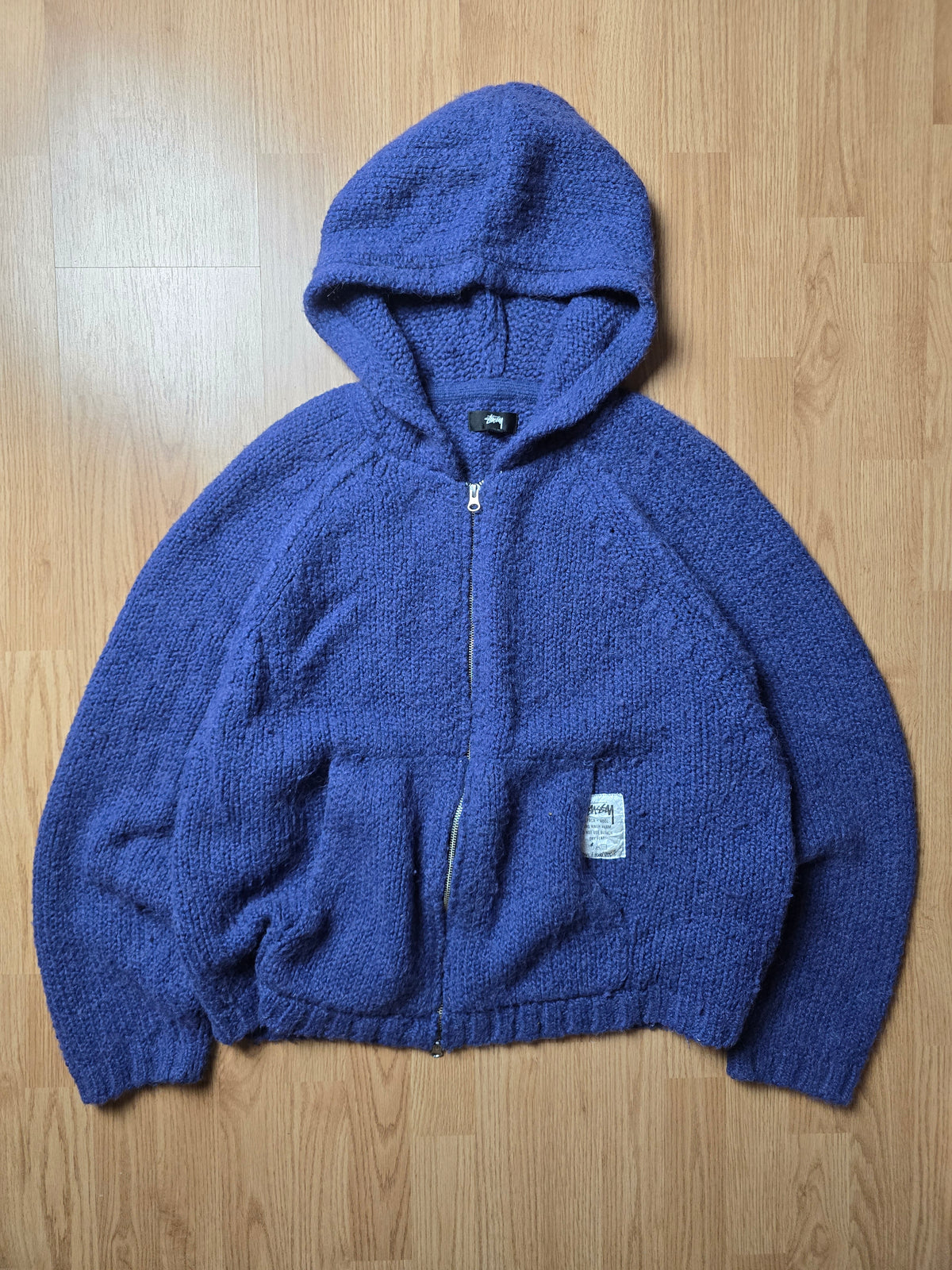 Stussy Heavyweight 'Chunky' Wool & Alpaca Knit Hoodie (XL)
