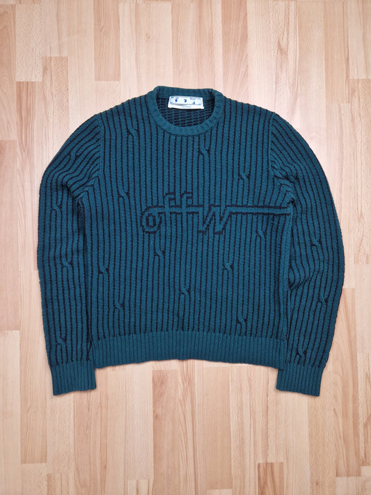Off-White 'Cables' Knit Sweater (M/L)