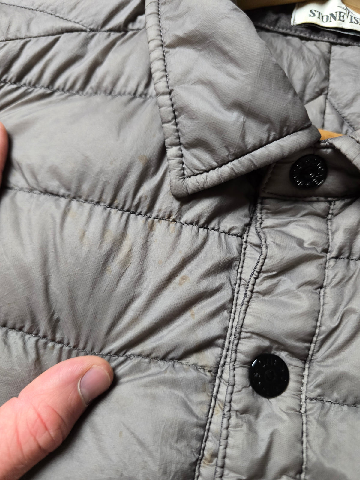 Stone Island Garment Dyed Micro Yarn Down Overshirt Jacket (XXL)