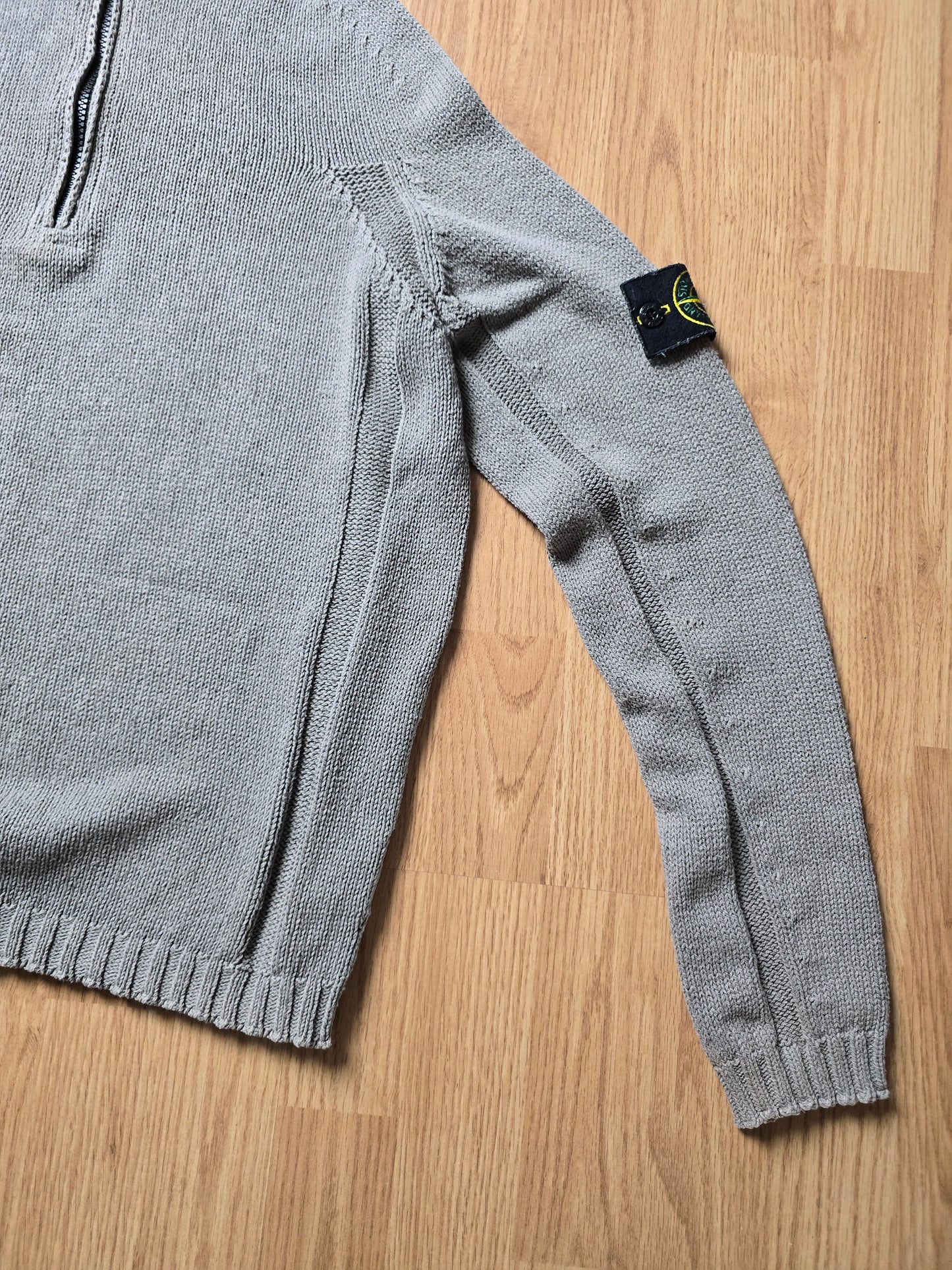 Stone Island SS03 1/4 zip Cotton Knit Hoodie (S/M)
