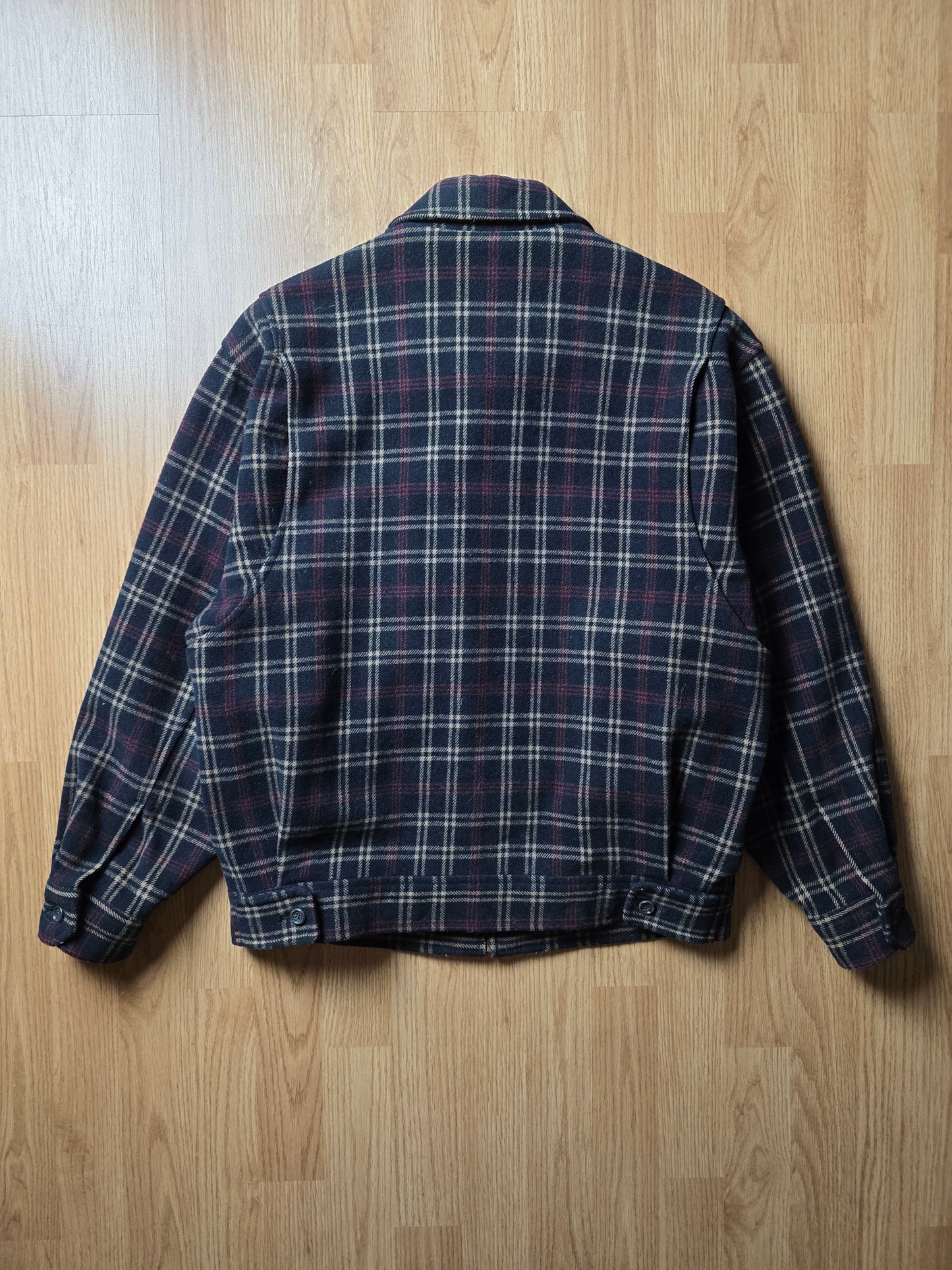 Vintage Balenciaga Wool Plaid Harrington Jacket (S/M)