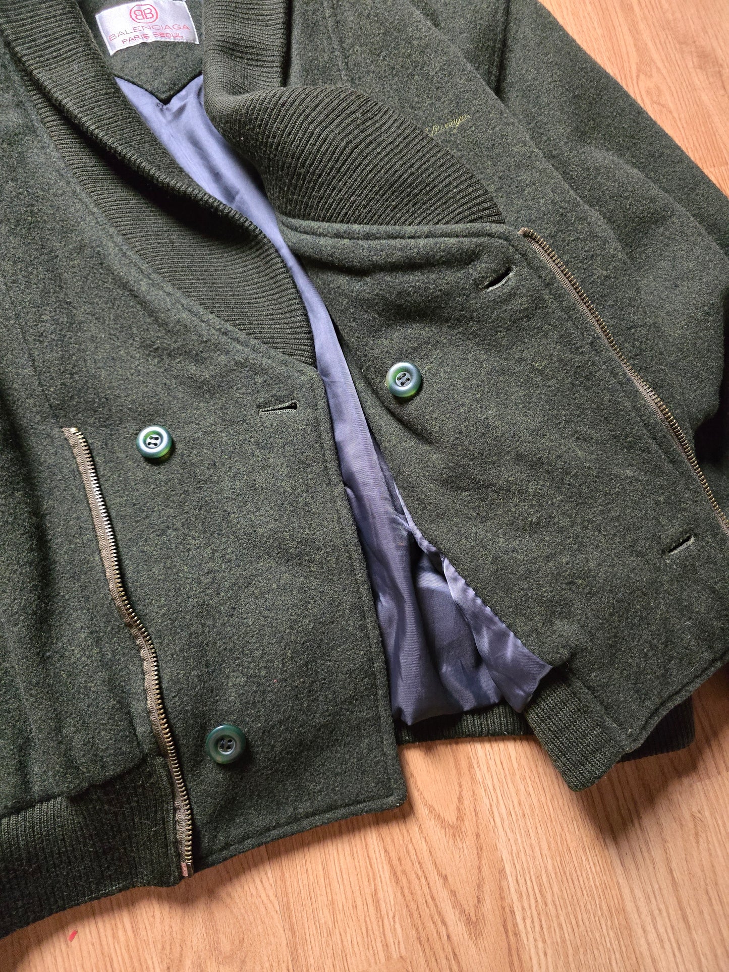 Vintage Balenciaga Double Breasted Wool Jacket (L)