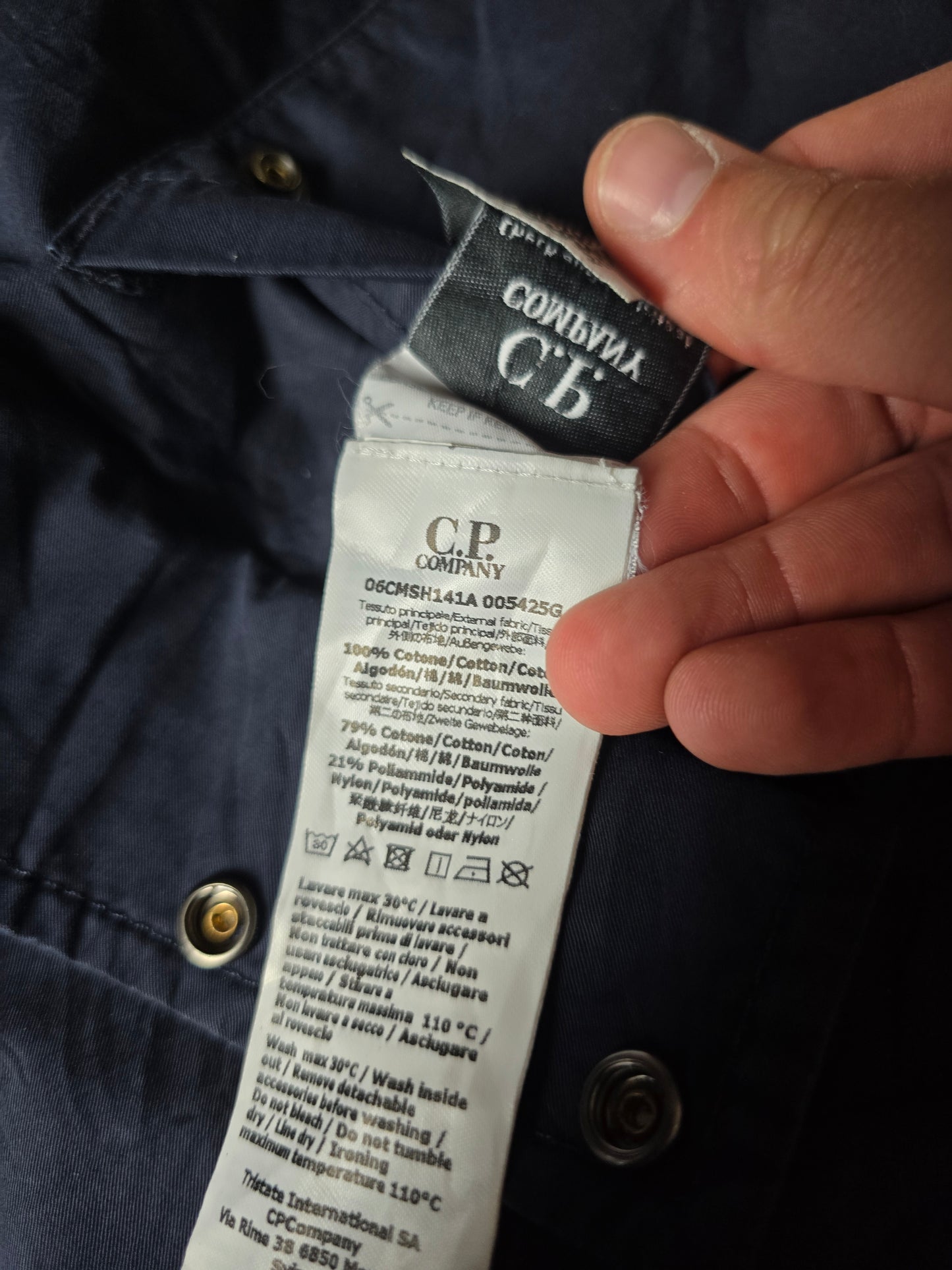 C.P. Company Hooded Gabardine Arm Lens Zip Shirt Jacket (M/L)