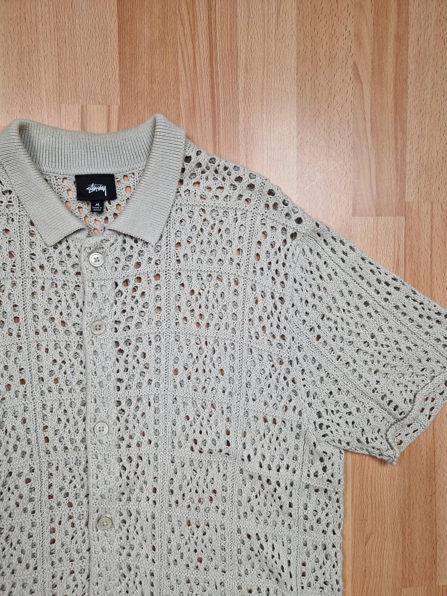 Stussy Crochet Knit Shirt (M)