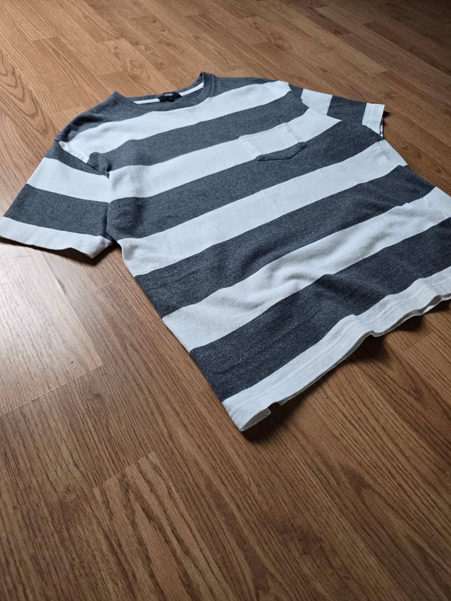 Beams Heart Boxy Striped Pocket Tee (M)