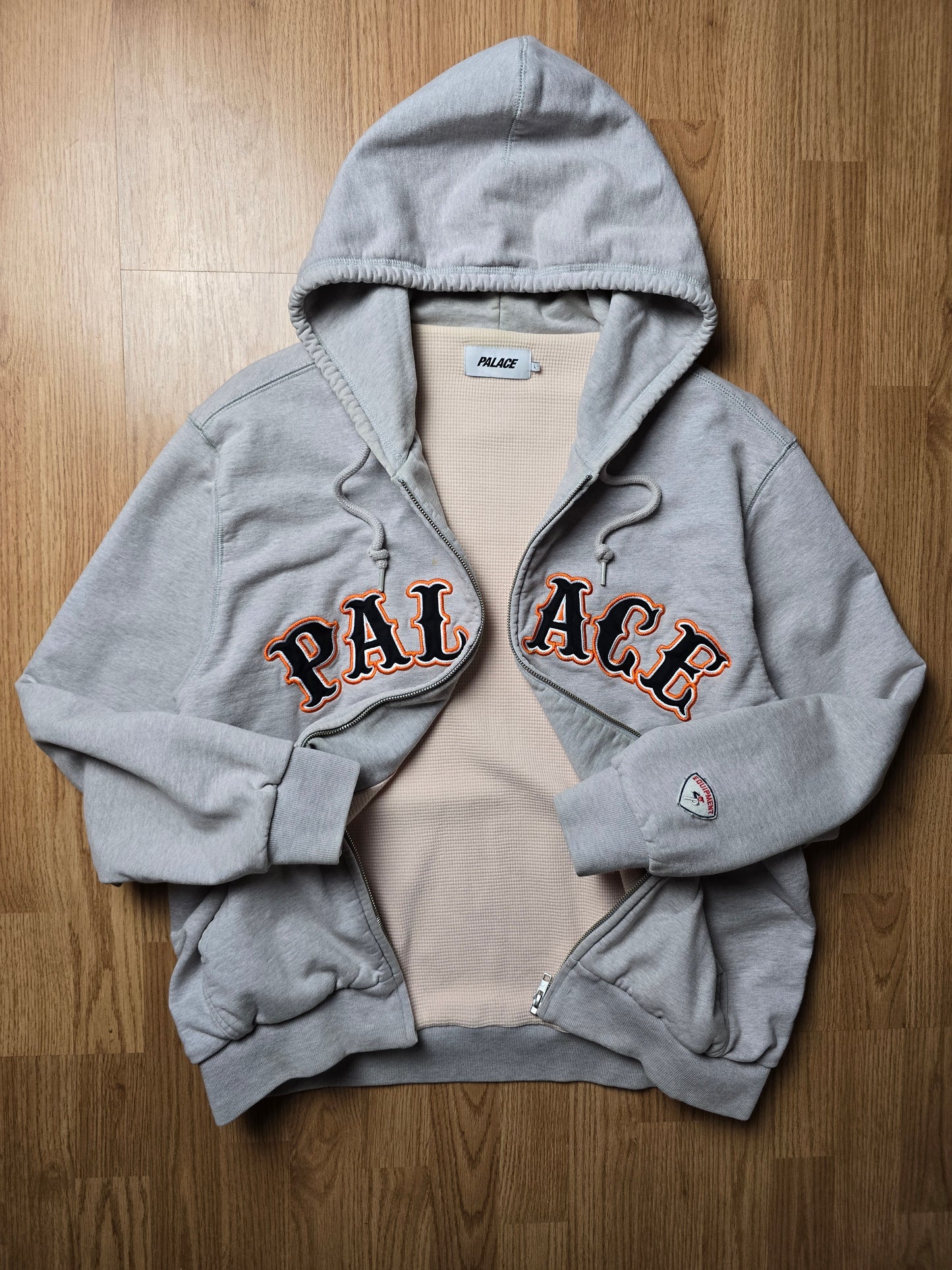 Palace 'Arch' Thermal Lined Zip Up Hoodie (L)