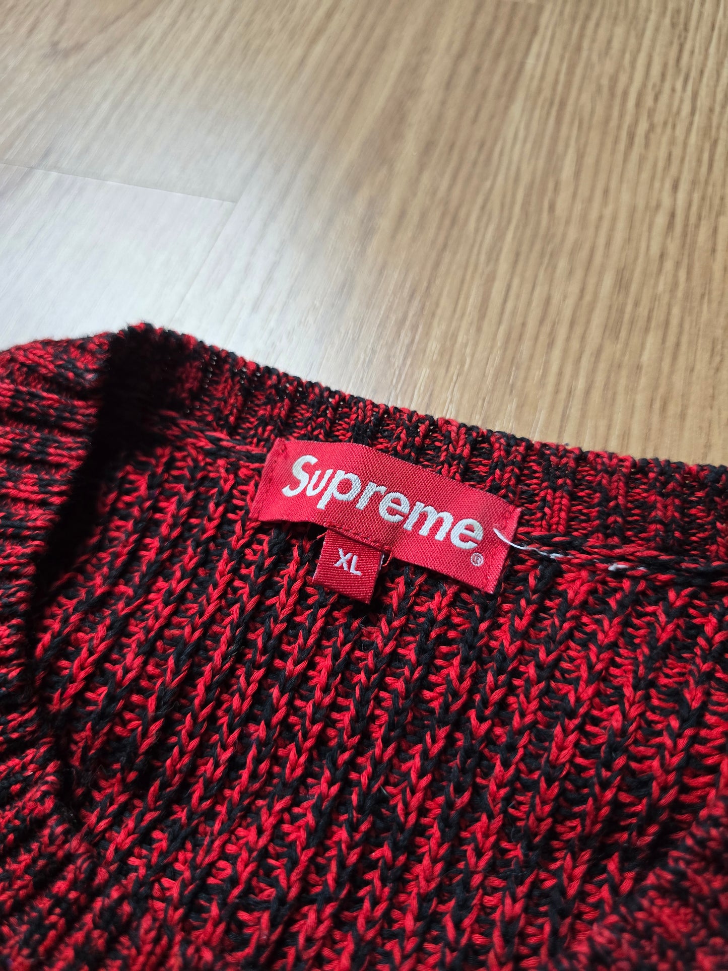 Supreme Melange Rib Knit Sweater  (L)