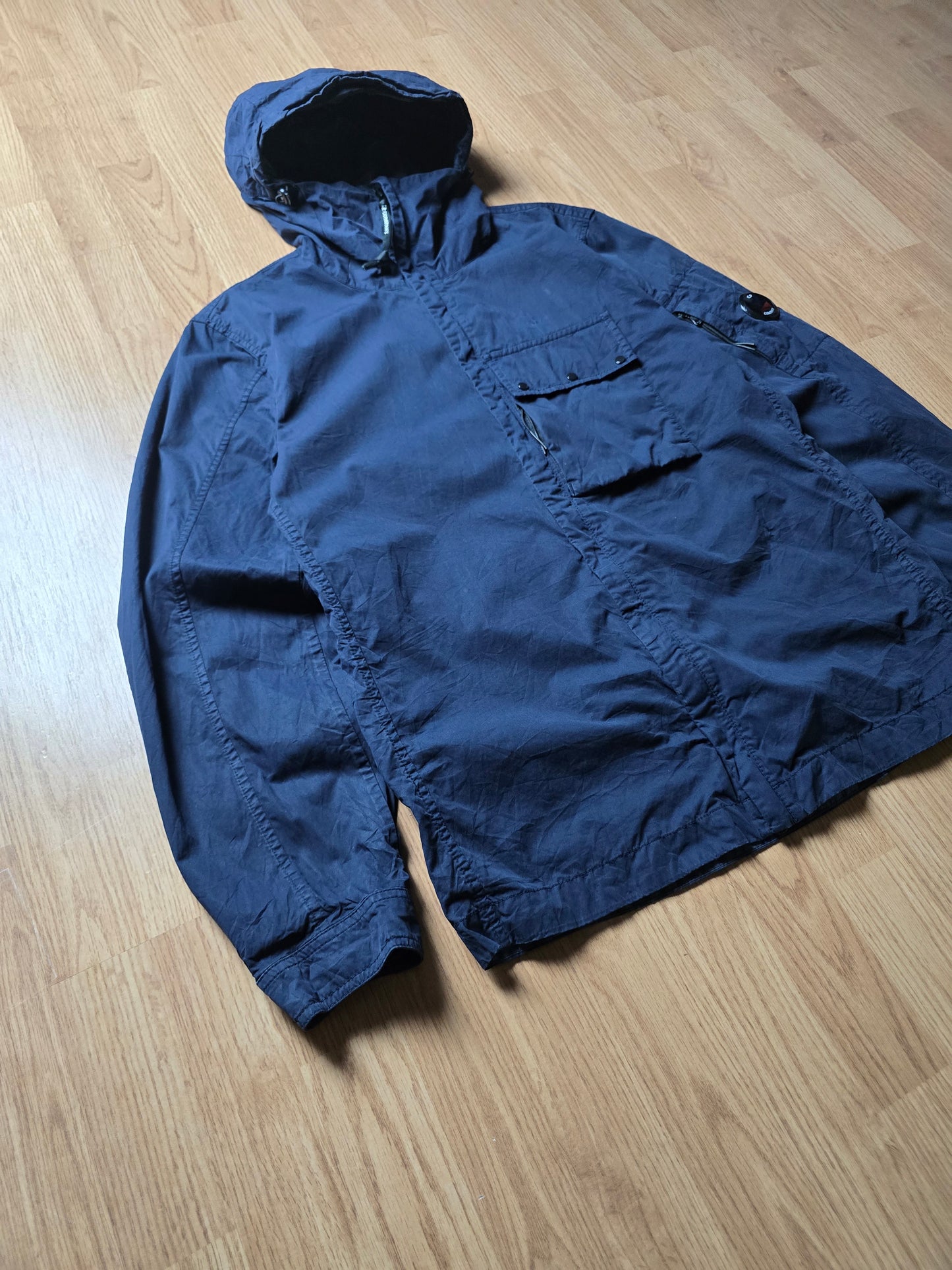 C.P. Company Hooded Gabardine Arm Lens Zip Shirt Jacket (M/L)