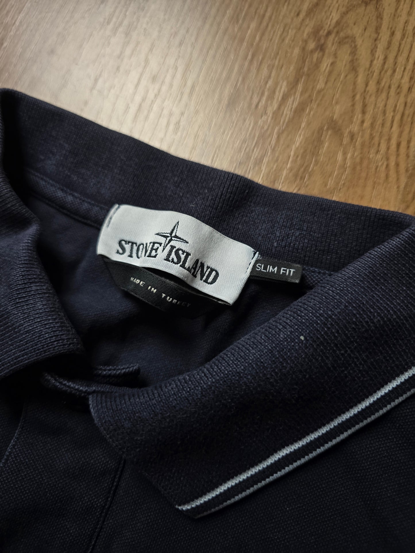 Stone Island Slim Fit Compass Patch Polo Shirt (M)