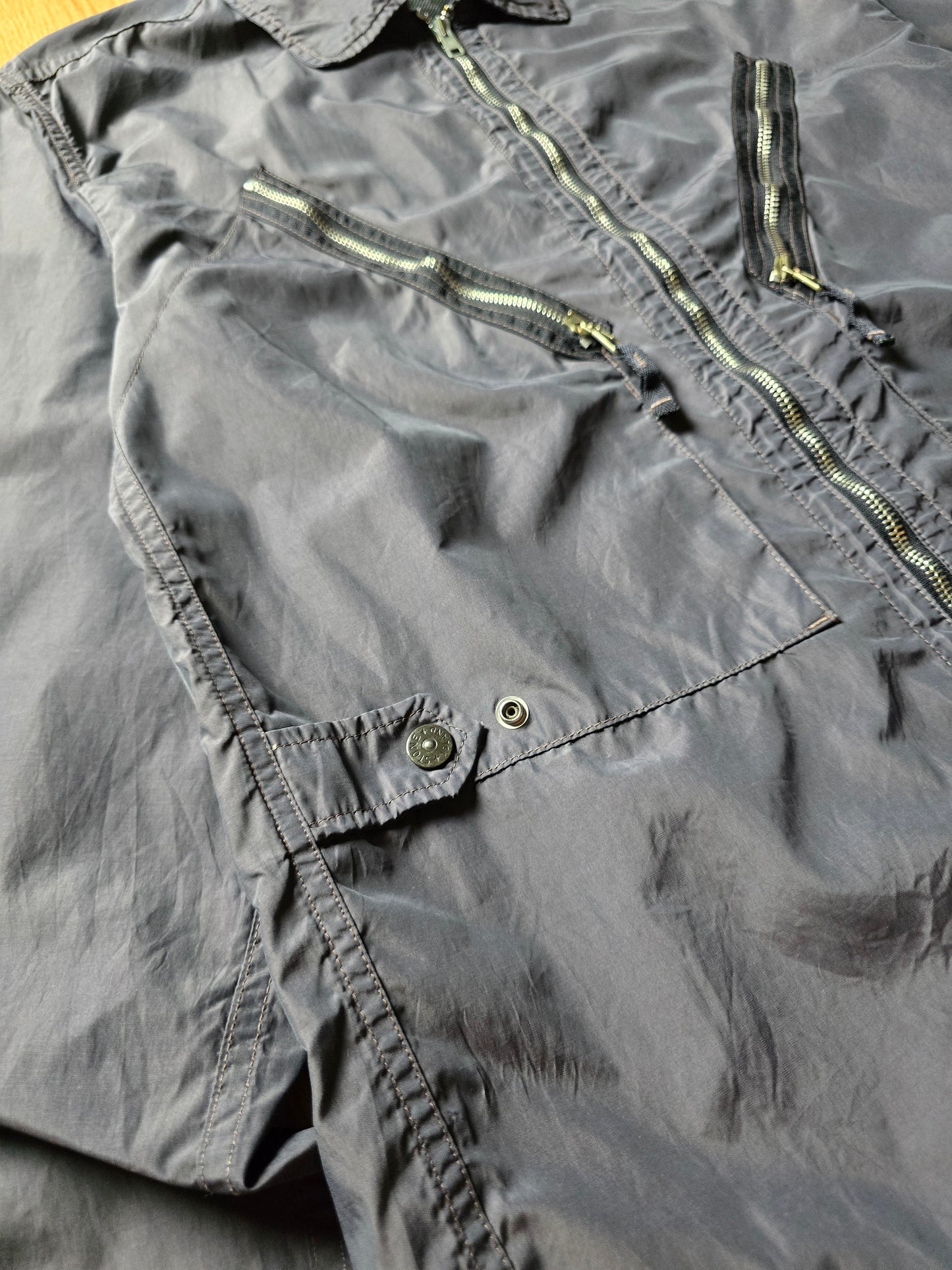 Vintage Stone Island Resined Cotton-Nylon Utility Overshirt (XL/2XL)