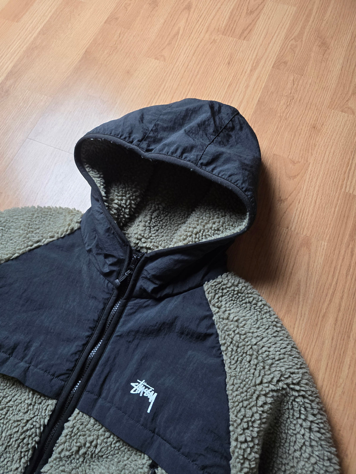 Stussy Sherpa Panelled Hooded Jacket (L)