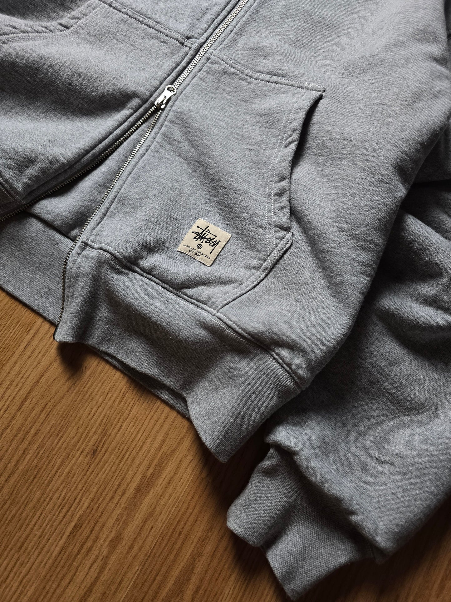 Stussy 'Double Face Label Zip' Heavyweight Hoodie (S/M)